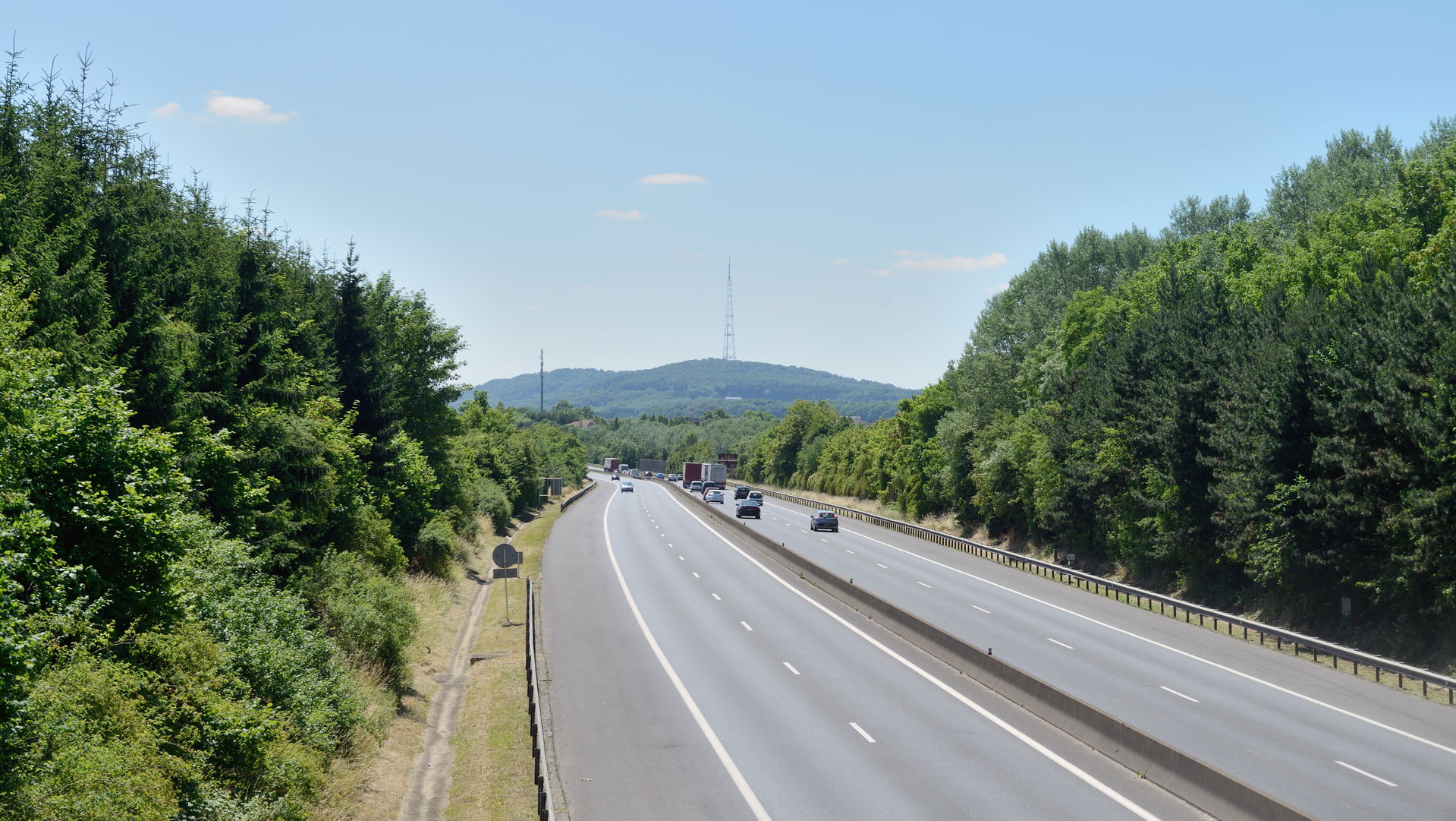 Highway A3 (Luxembourg) as seen from the footbridge at Bettembo…