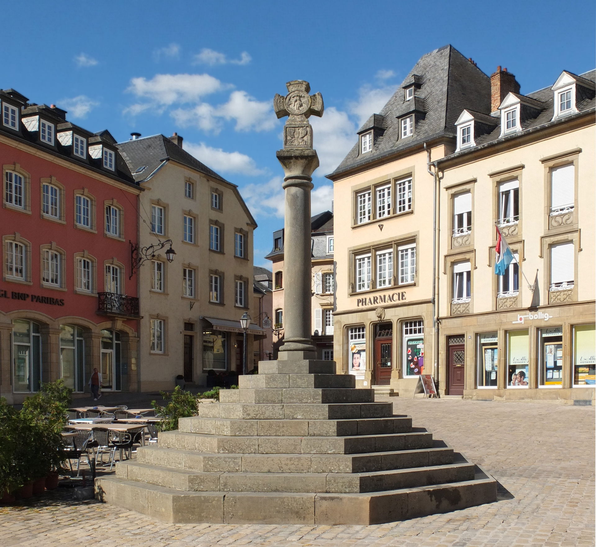 Justice cross in Echternach, Luxembourg