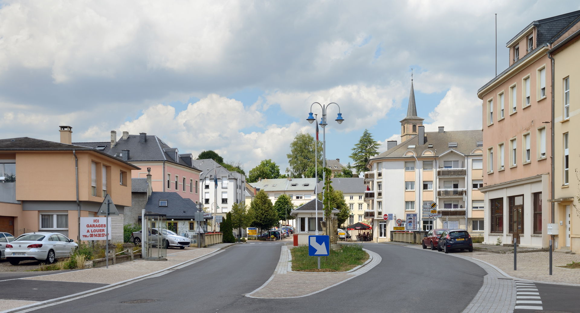 The frontier between France and Luxembourg: Mondorff and Mondor…