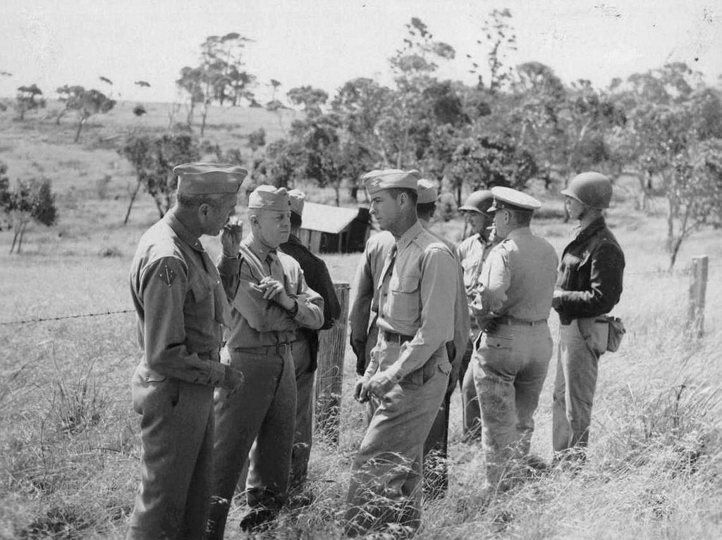 General Walter Krueger of the 6th Army came to inspect the trai…