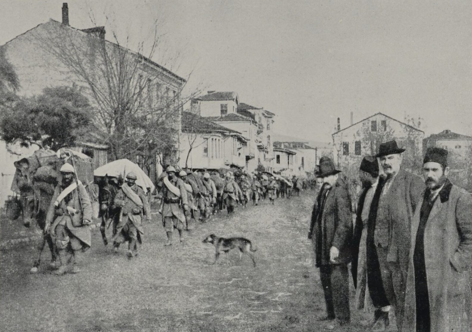 Entrance of French troops in Bitola on 19th November 1916