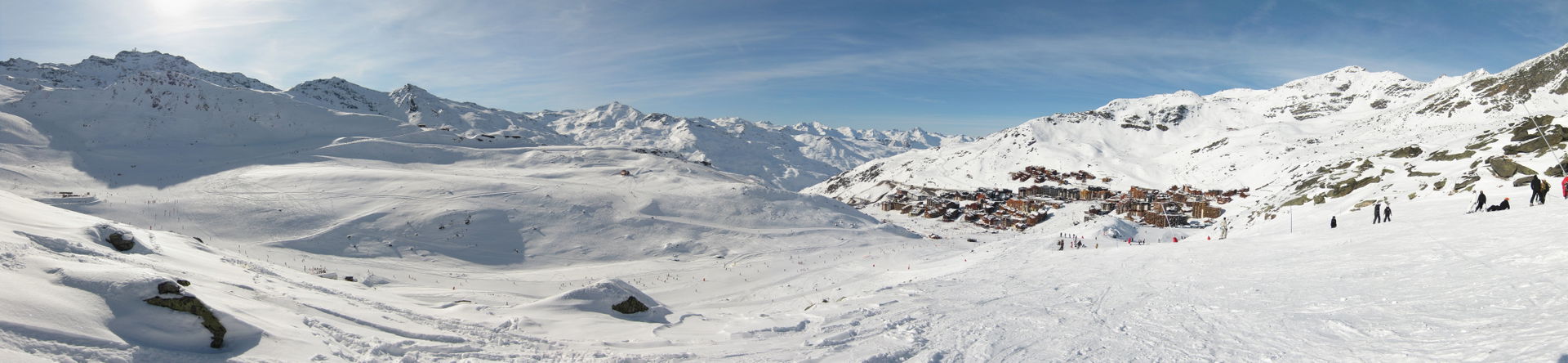 A panorama of Val Thorens. The panorama is made from 8 images t…
