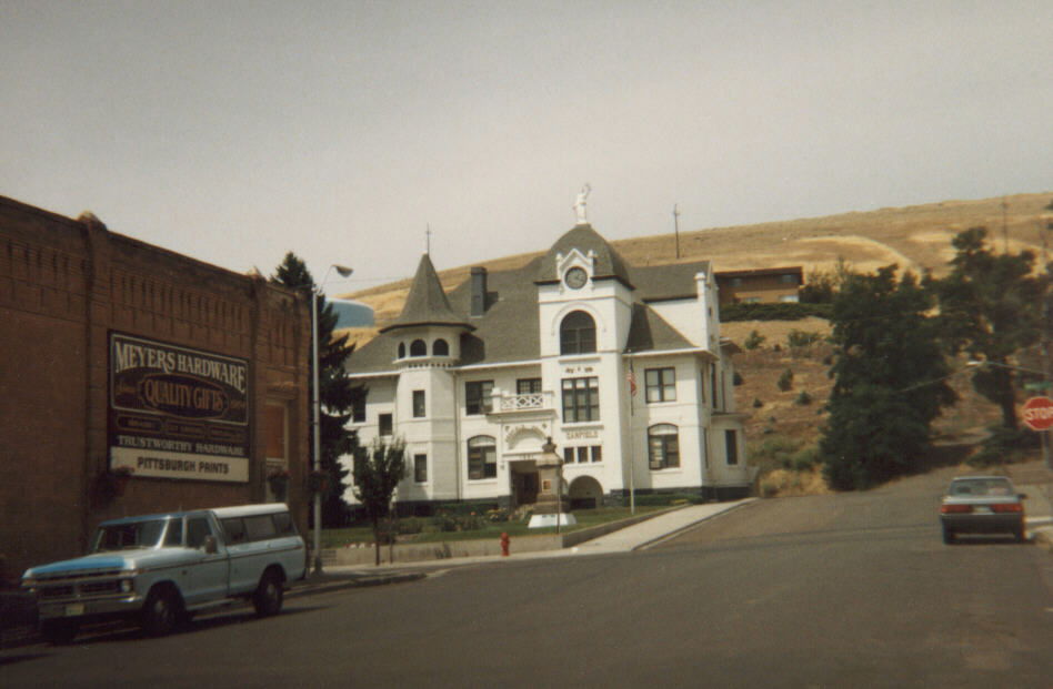 The Garfield County Courthouse and another building in downtown…