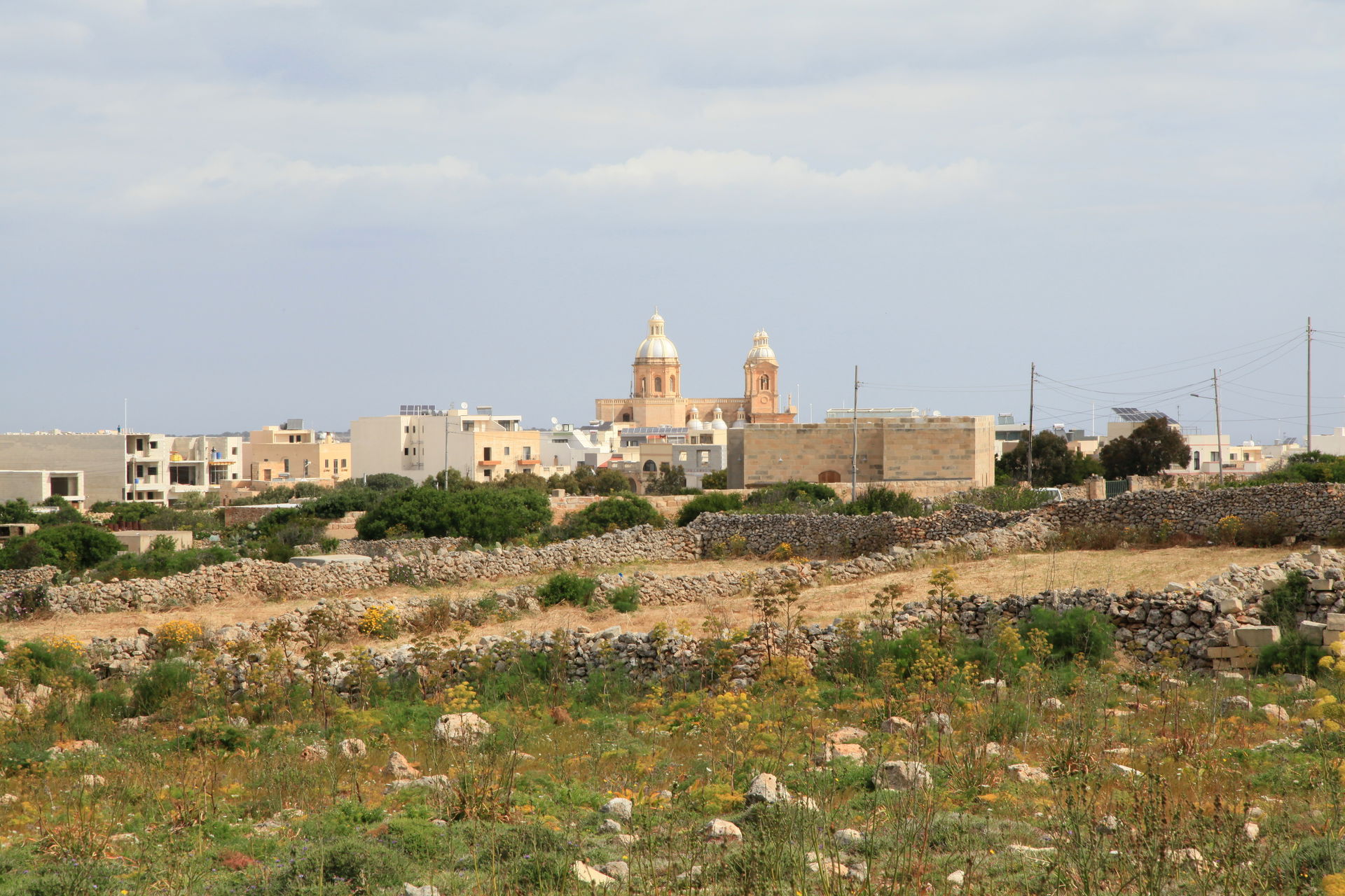 View from Triq Panoramika to Dingli, Malta