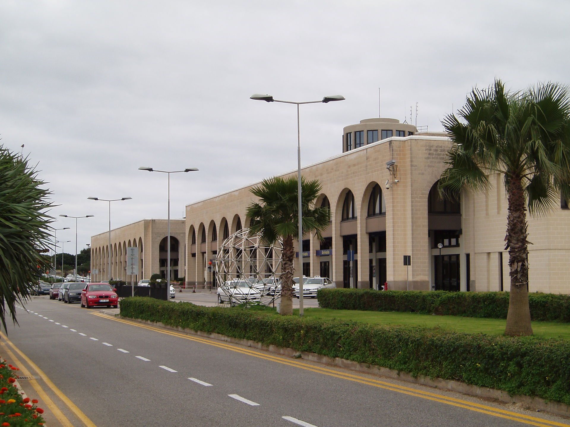View of the Malta International Airport, with the arrivals loun…