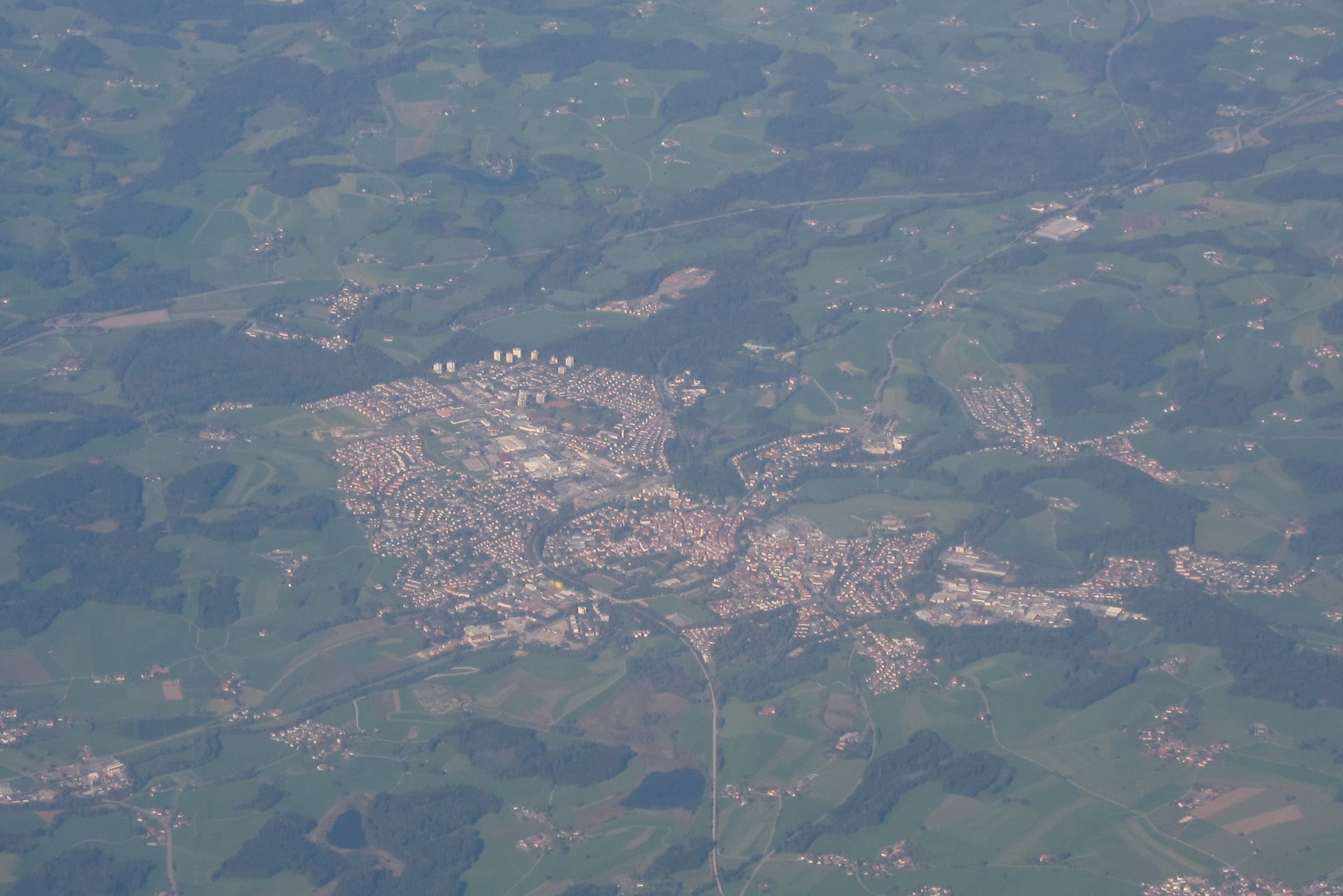 Aerial view of Wangen im Allgäu