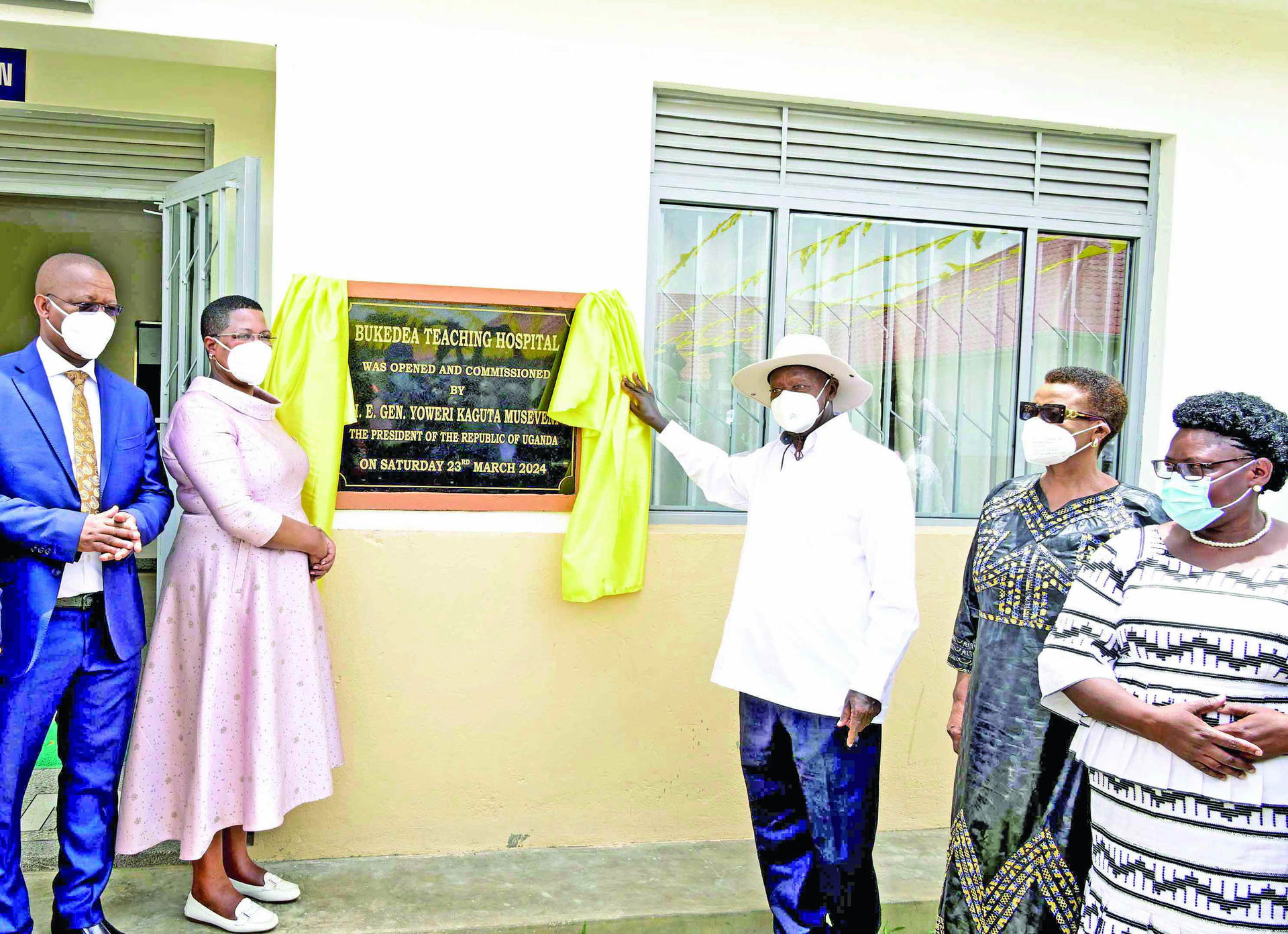 President Museveni accompanied by Speaker Anita Among commissio…