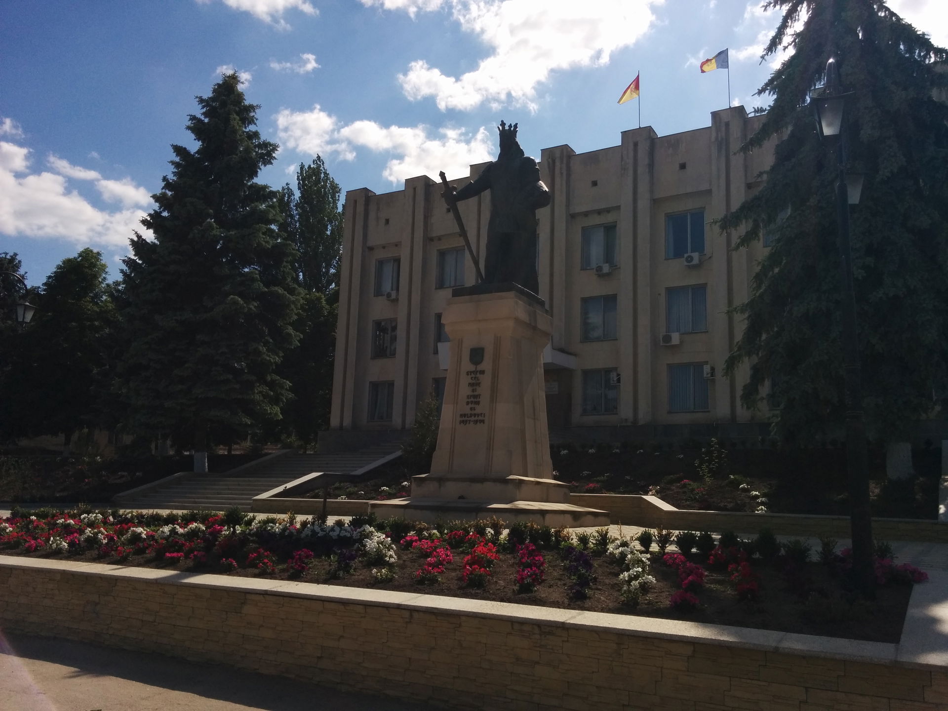 Statue of Stephen the Great in the center of the city