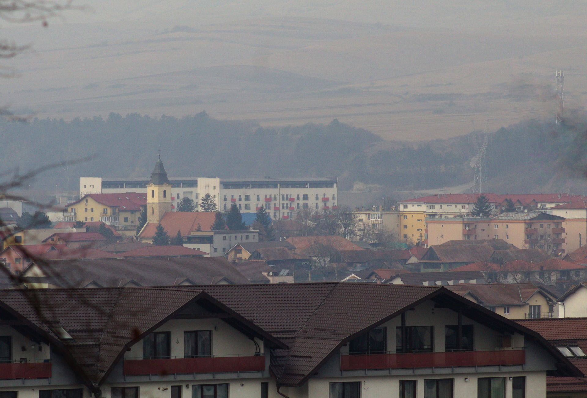 The skyline of the village of Florești, Cluj County. The mediev…