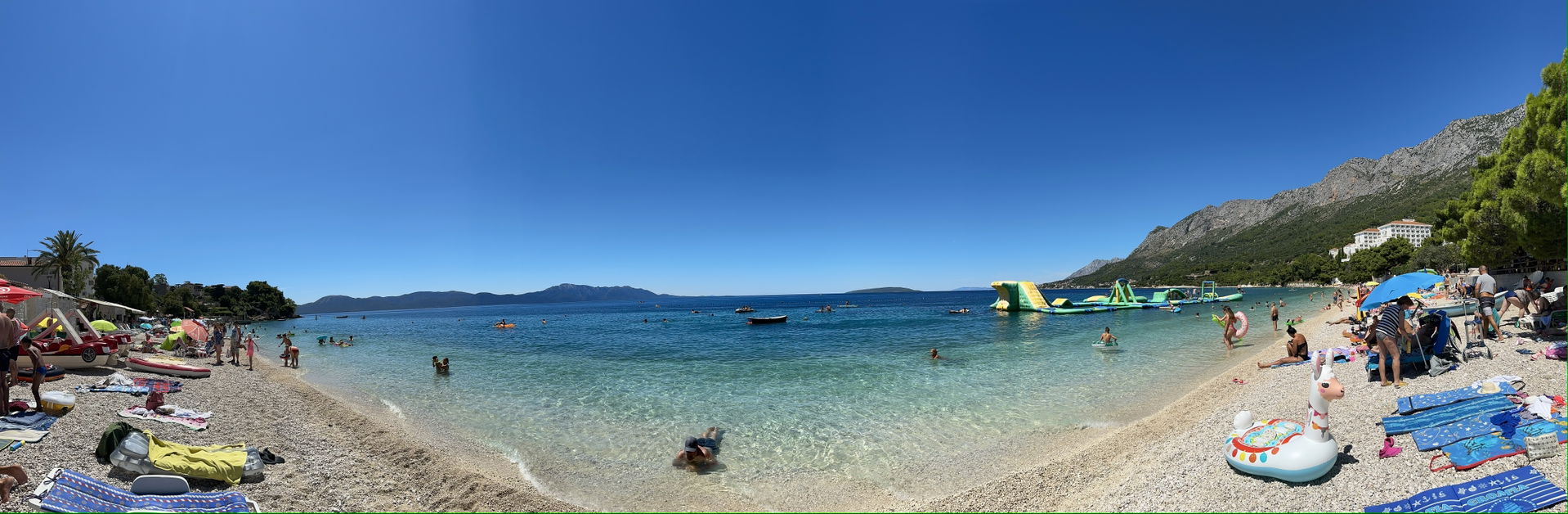 A panoramic digital photograph of the Laguna Beach in Gradac, C…
