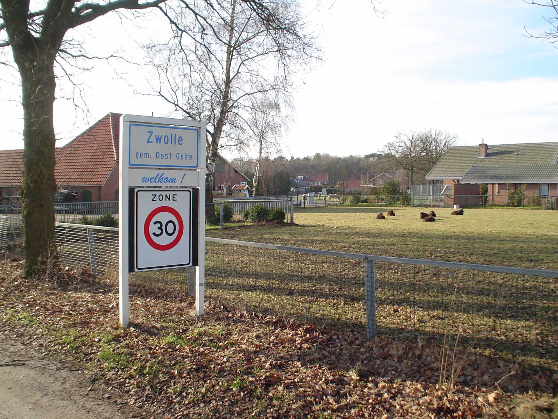 View from the street "Oude Klaverdijk" on the hamlet of Zwolle,…