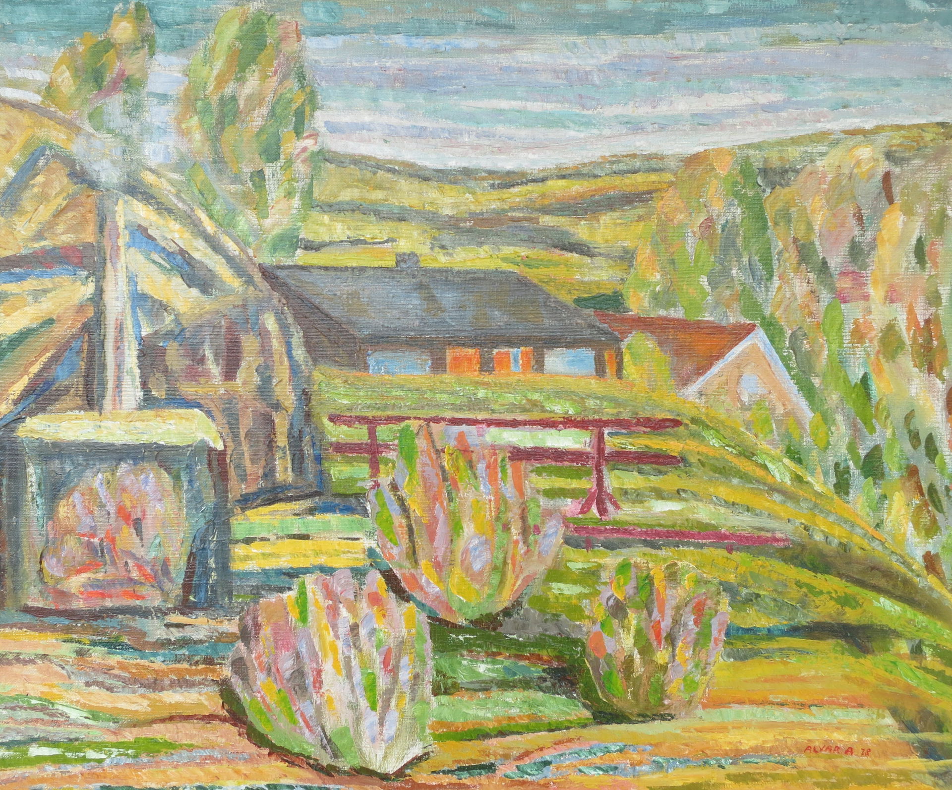 In Askim, Gothenburg, Sweden, 1978 oil painting by my grandfath…