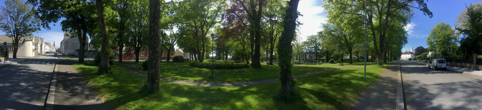 The pavillion in the main park in the town of Haugesund, Norway…