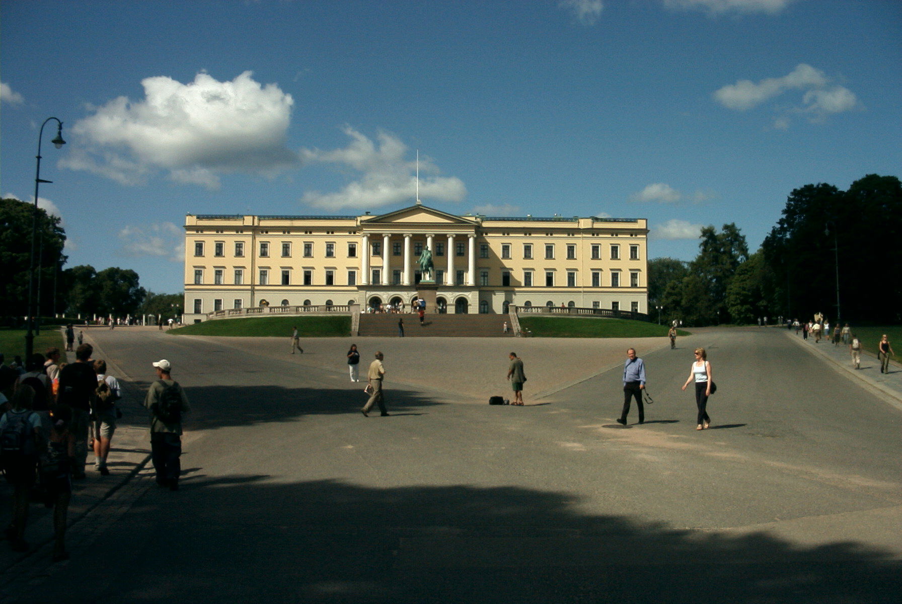 The Royal Palace in Oslo in summer 2003