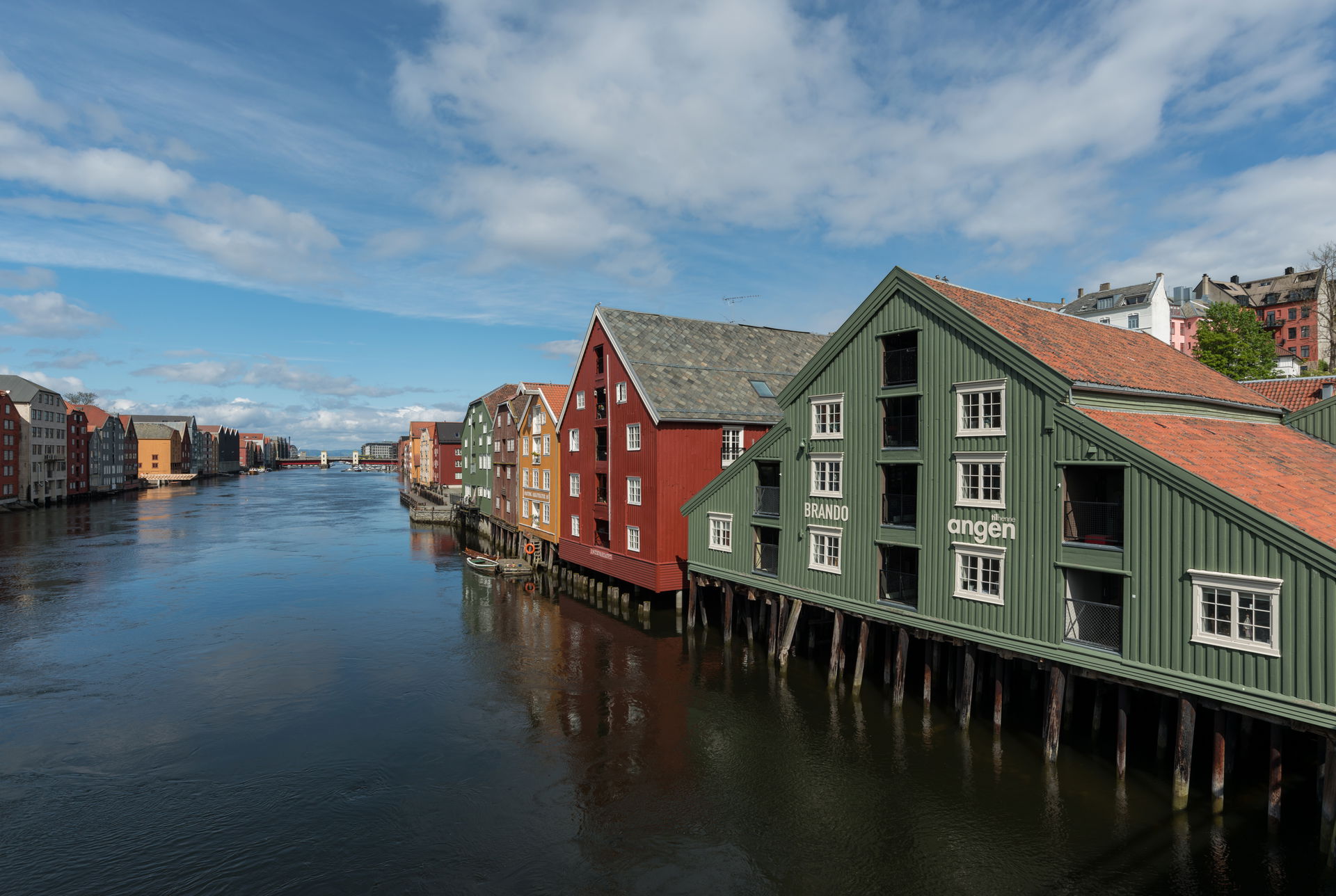 Buildings in Trondheim, located near Gamble Bybro