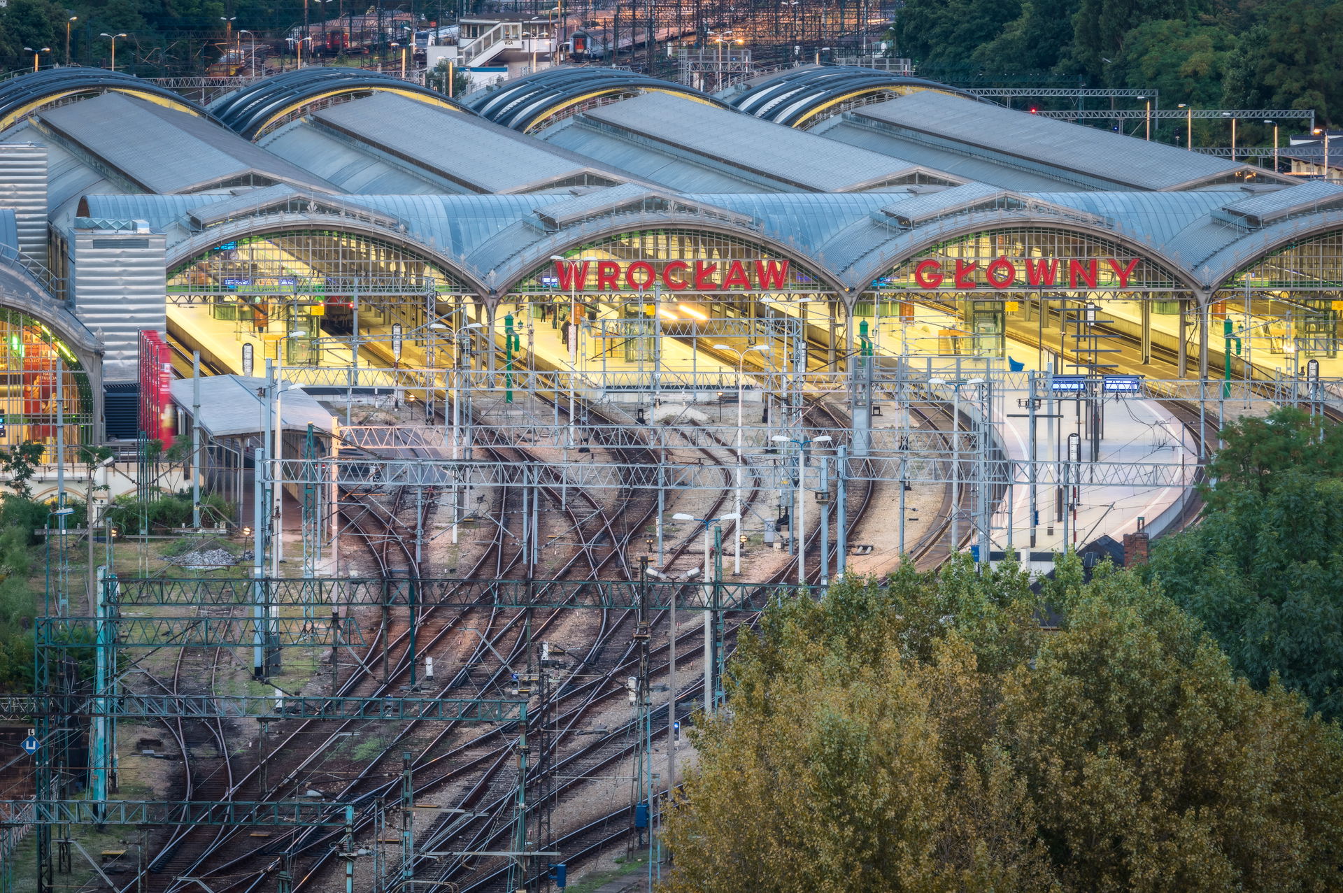 Wrocław Główny, the largest railway station in Poland in terms …