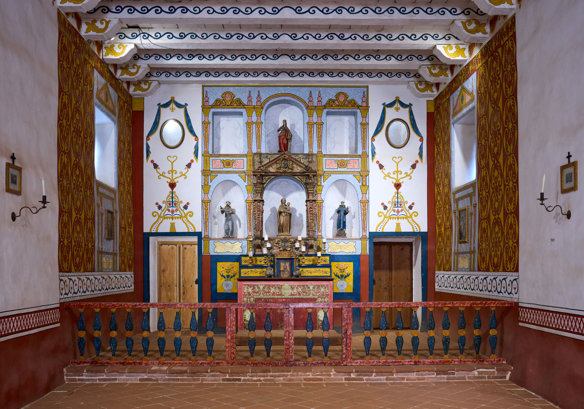 Interior view of the reconstructed chapel of the Presidio of Sa…