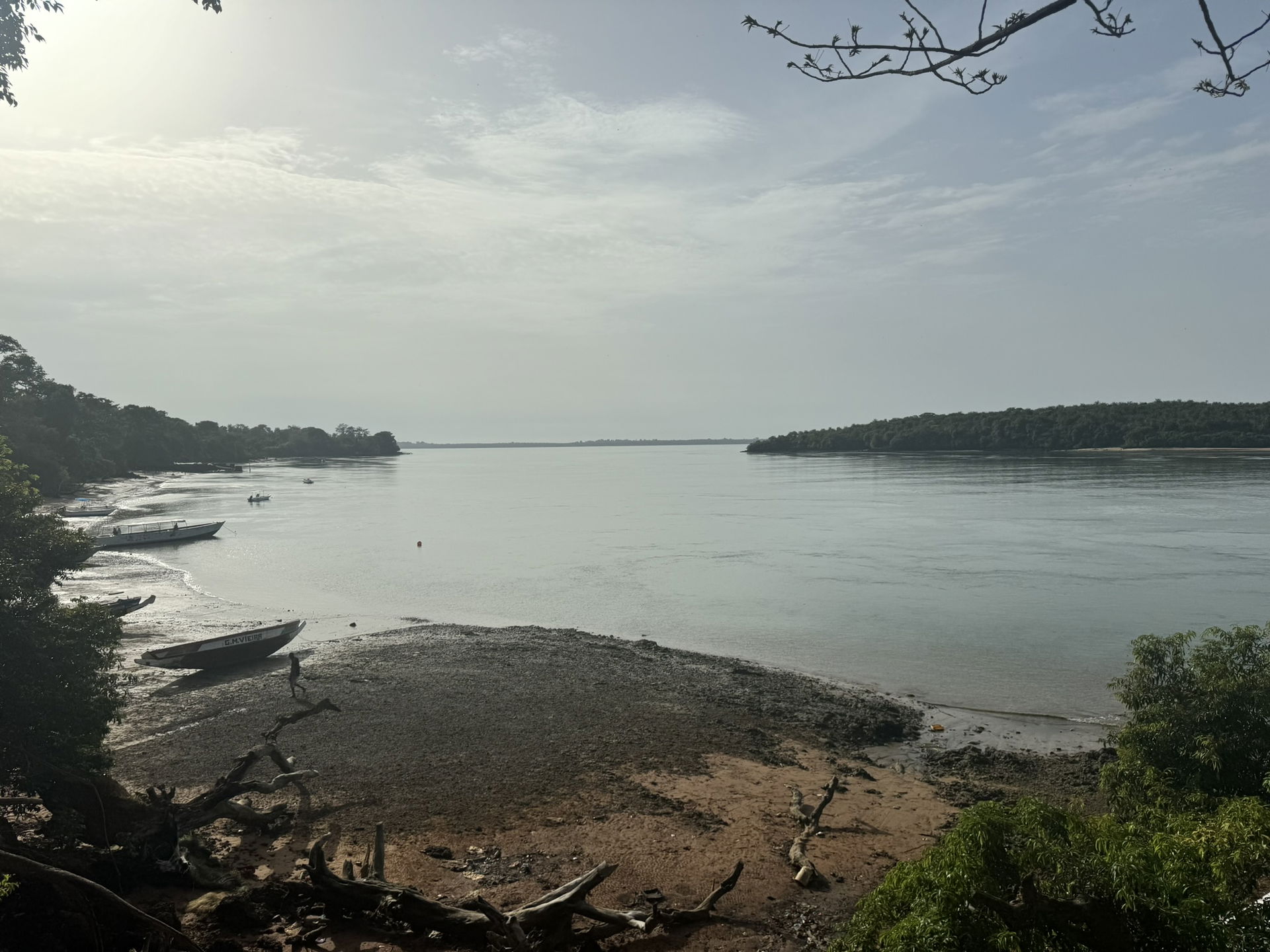 View from Bubaque Island towards Ilha Rubane, Bijagós Archipela…