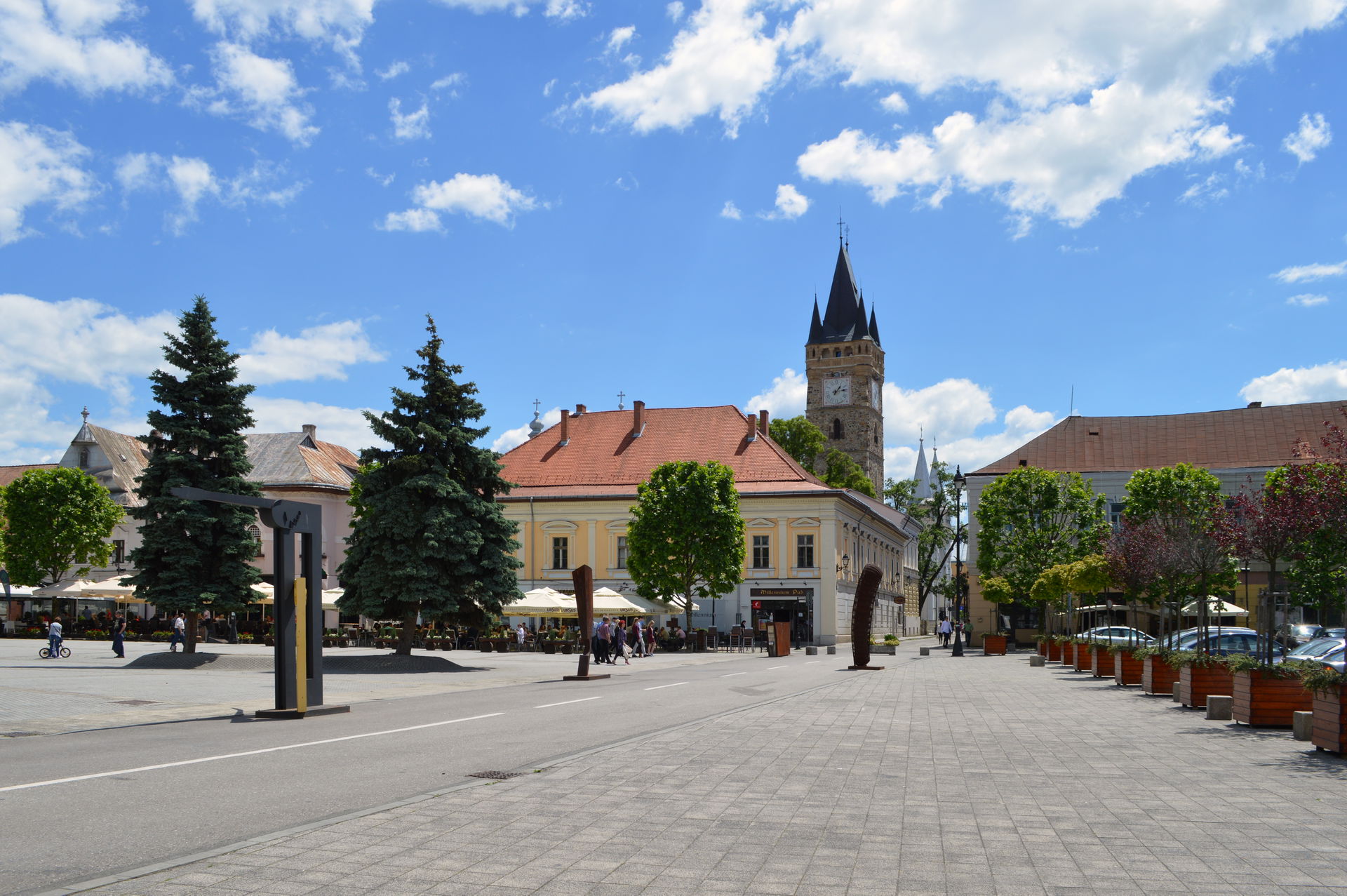 Piața Libertății with Ștefan Tower, Baia Mare, 2017