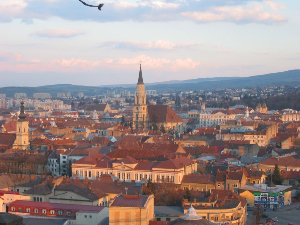 A panoramic view of Cluj-Napoca.