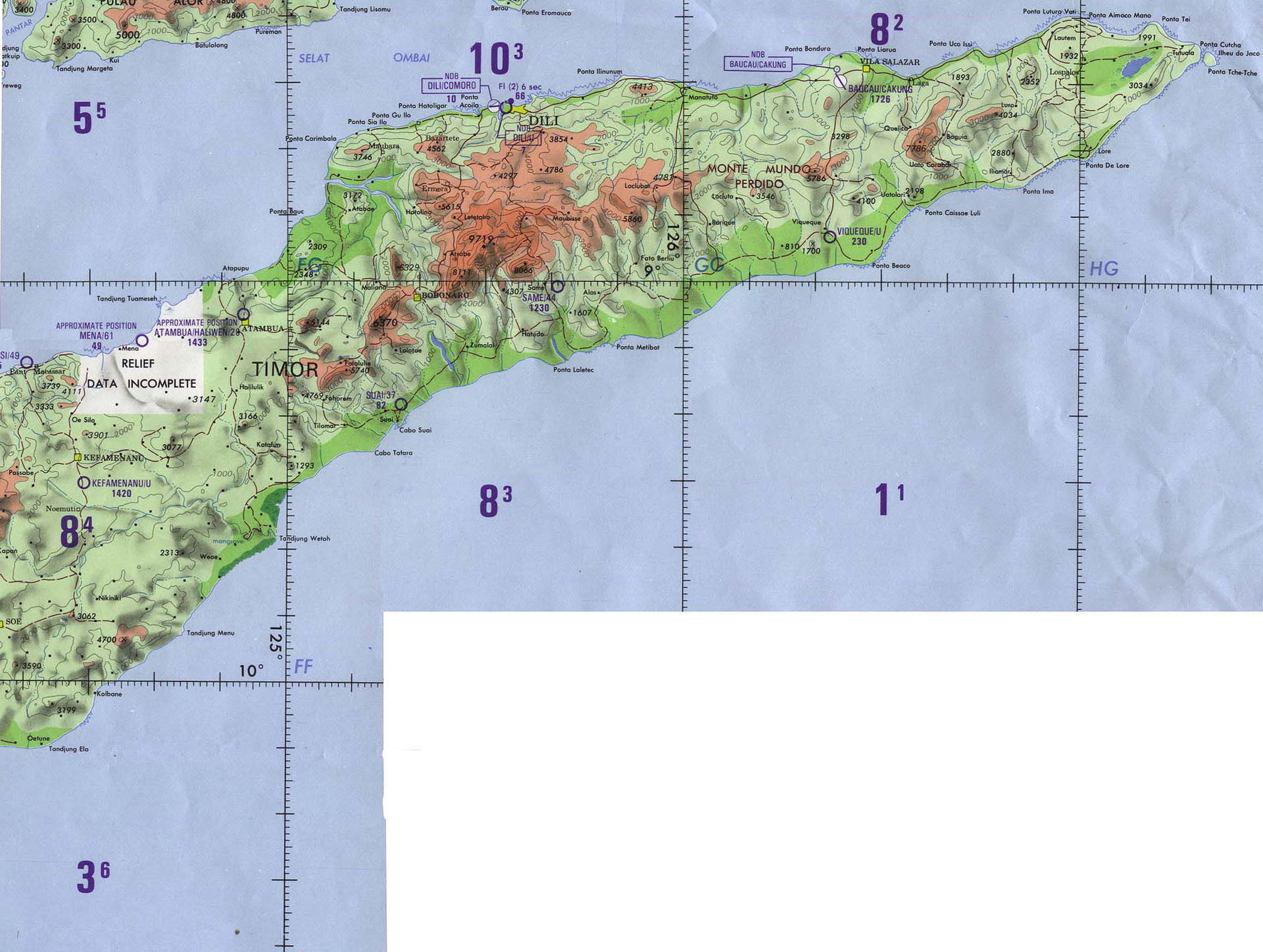 Timor - Eastern and Central (Operational Navigation Chart) Port…
