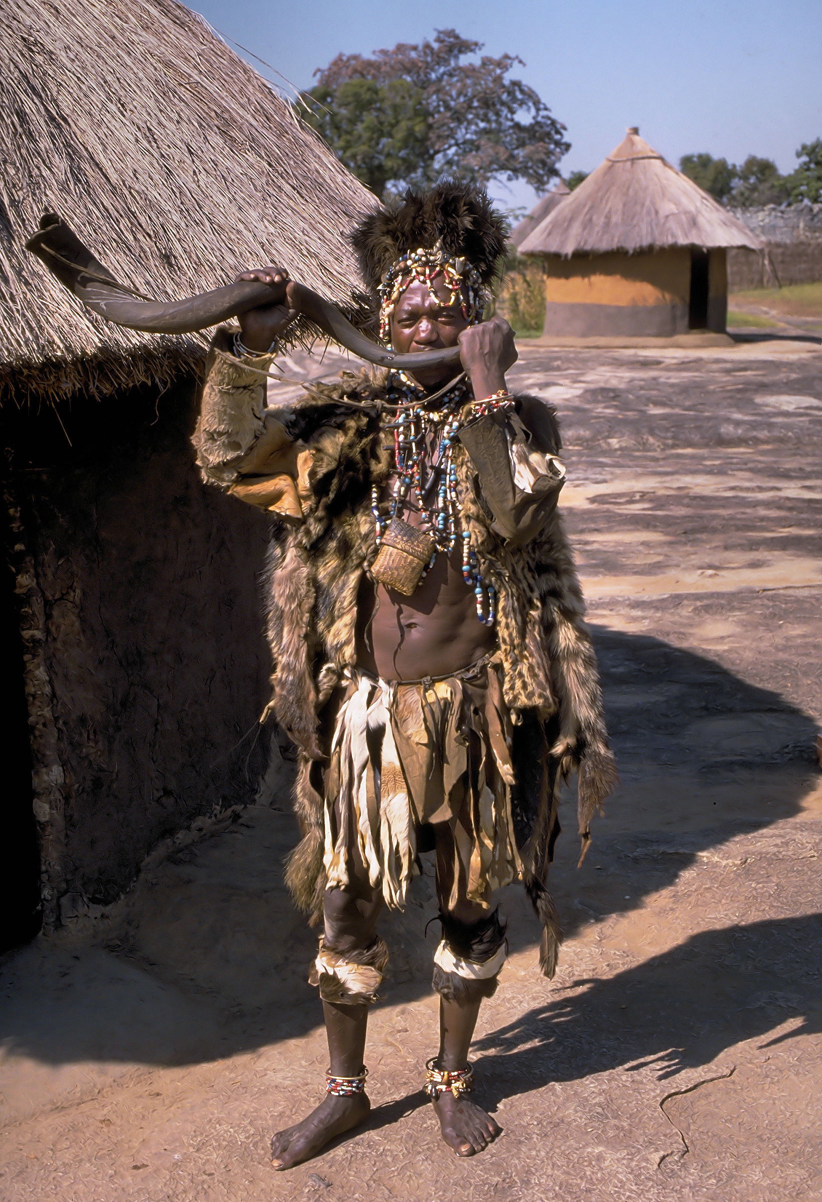Witch doctor of the Shona people close to Great Zimbabwe, Zimba…