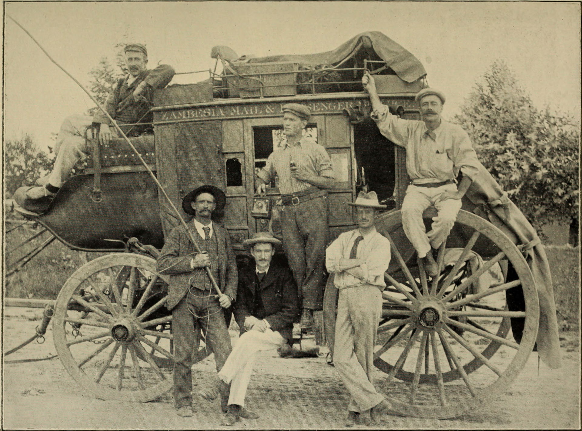 First run of the Zambesia Mail and Passenger Company stage coac…