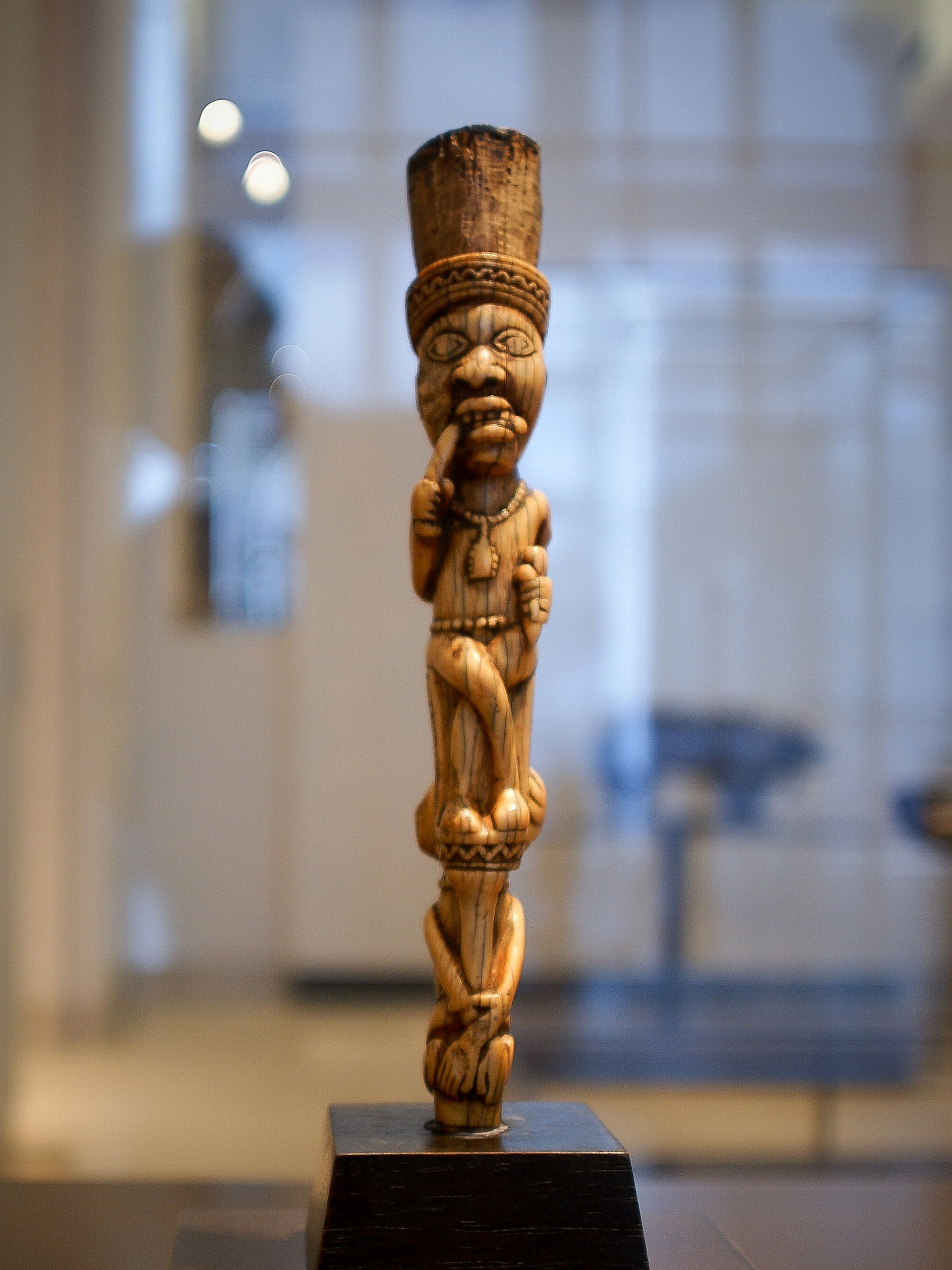 African Art, Louvre: Yombe sculpture as the head of a scepter. …