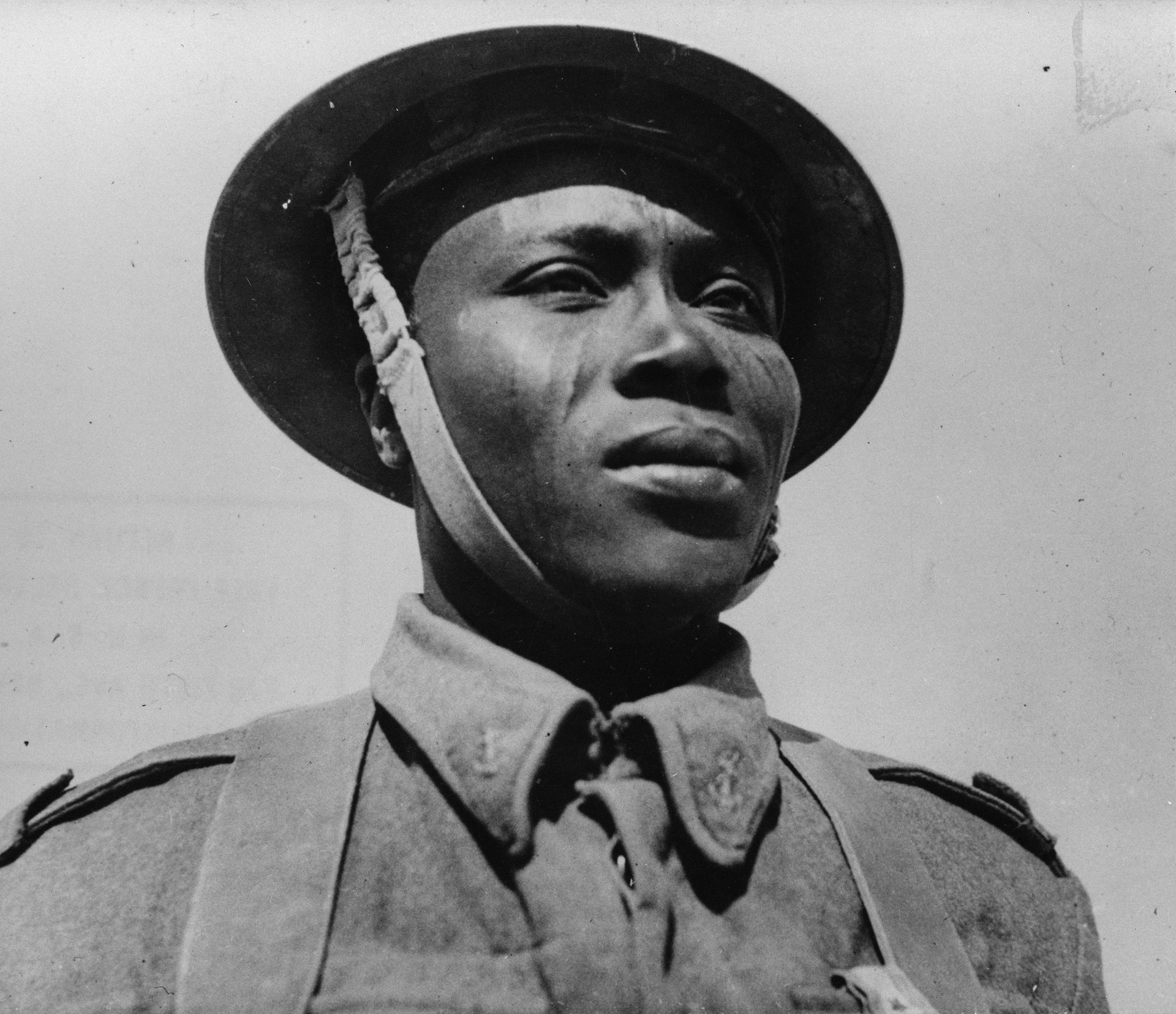 A Free French infantryman, native of the Chad colony, who was a…