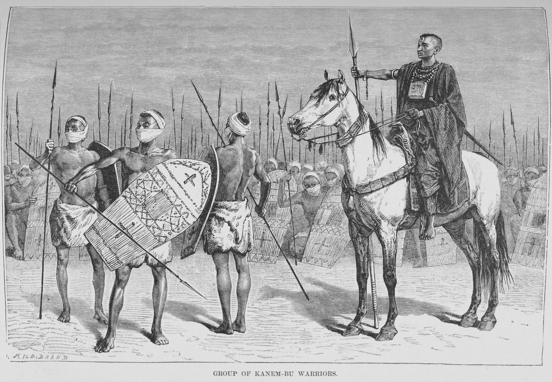 Group of Kanem-Bu warriors. From The earth and its inhabitants,…
