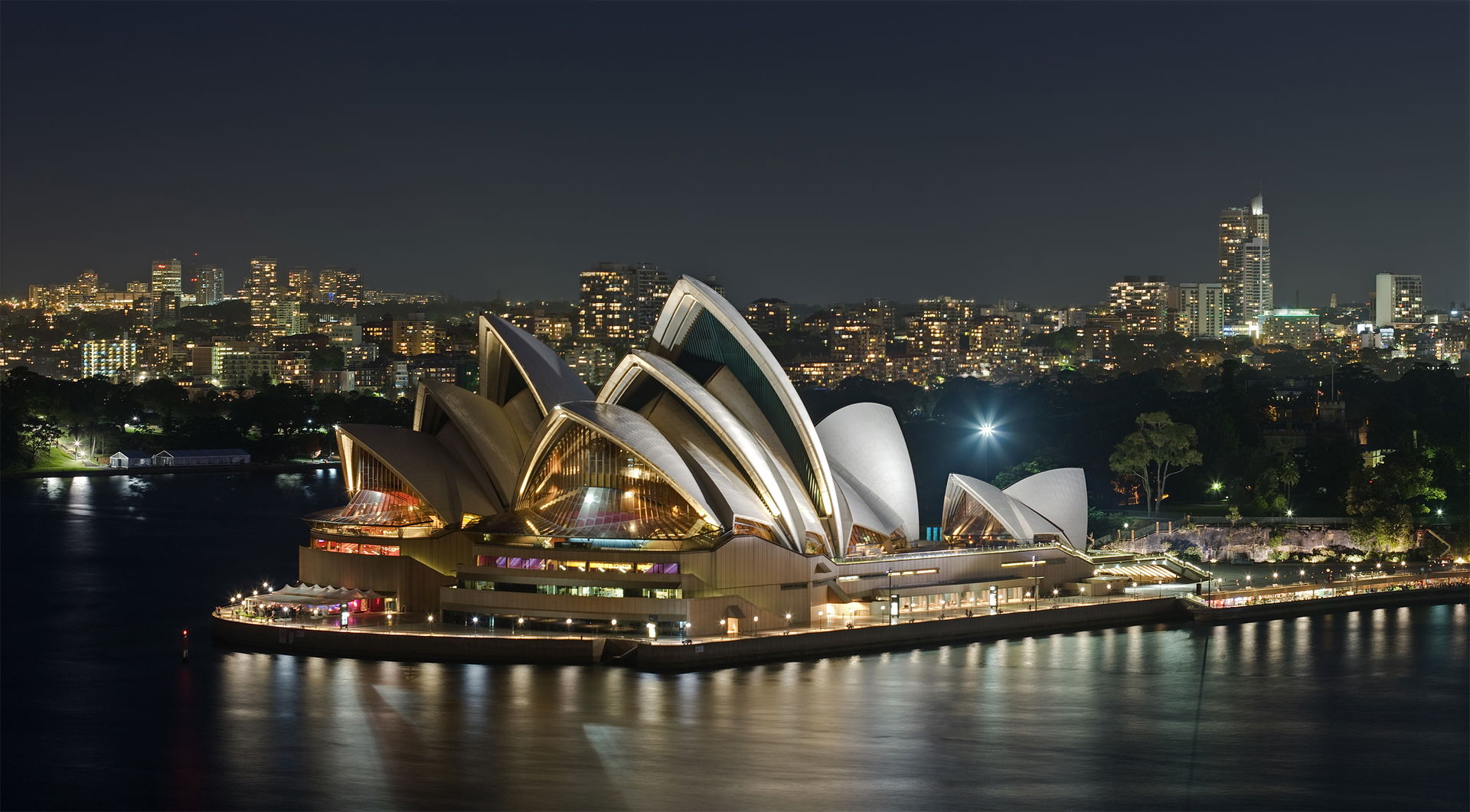 A exposure blended photo of the Sydney Opera House, as viewed f…
