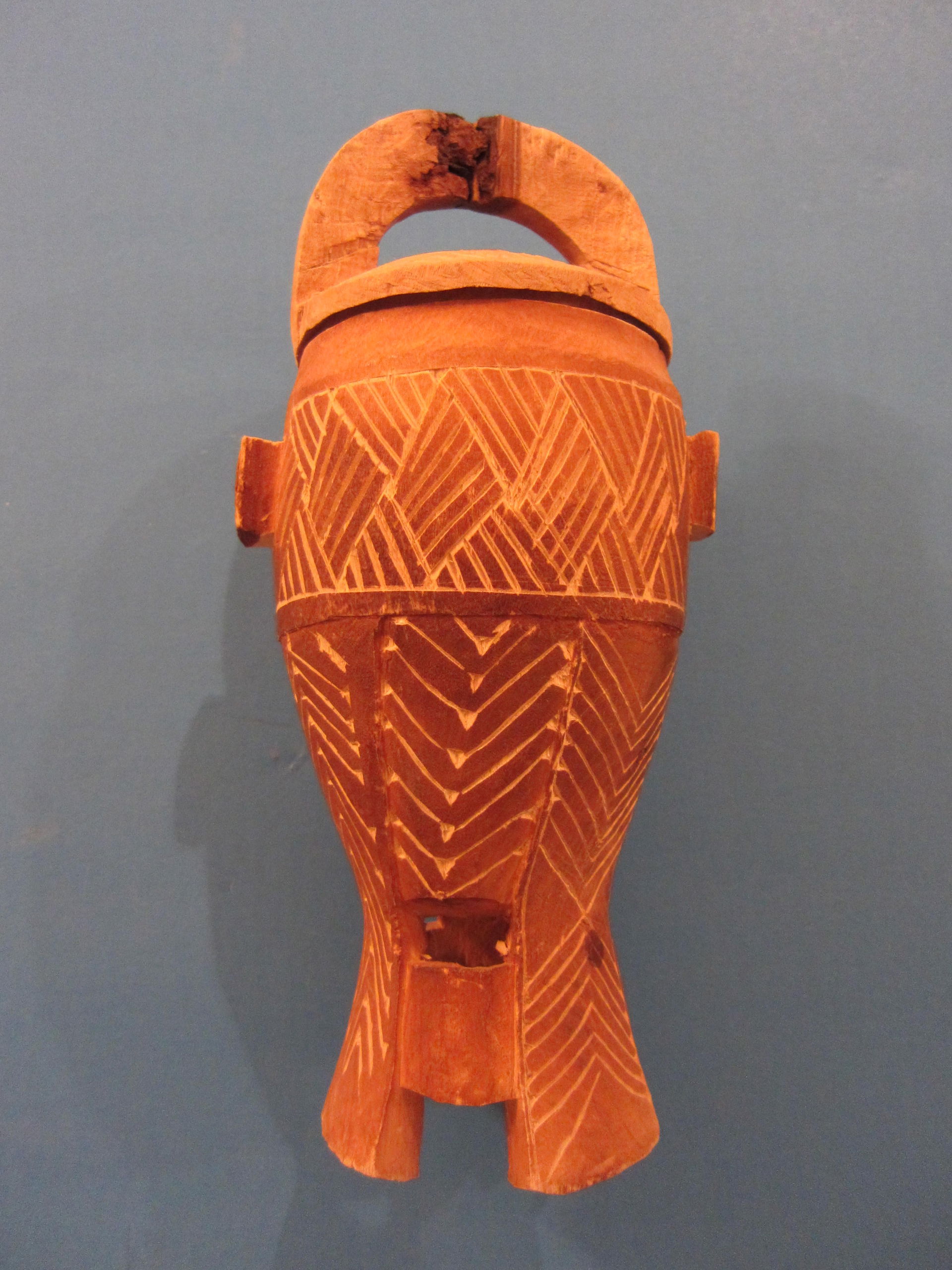 Wood jar from village of Oue`a, Tadjoura, Djibouti. Obtained i…