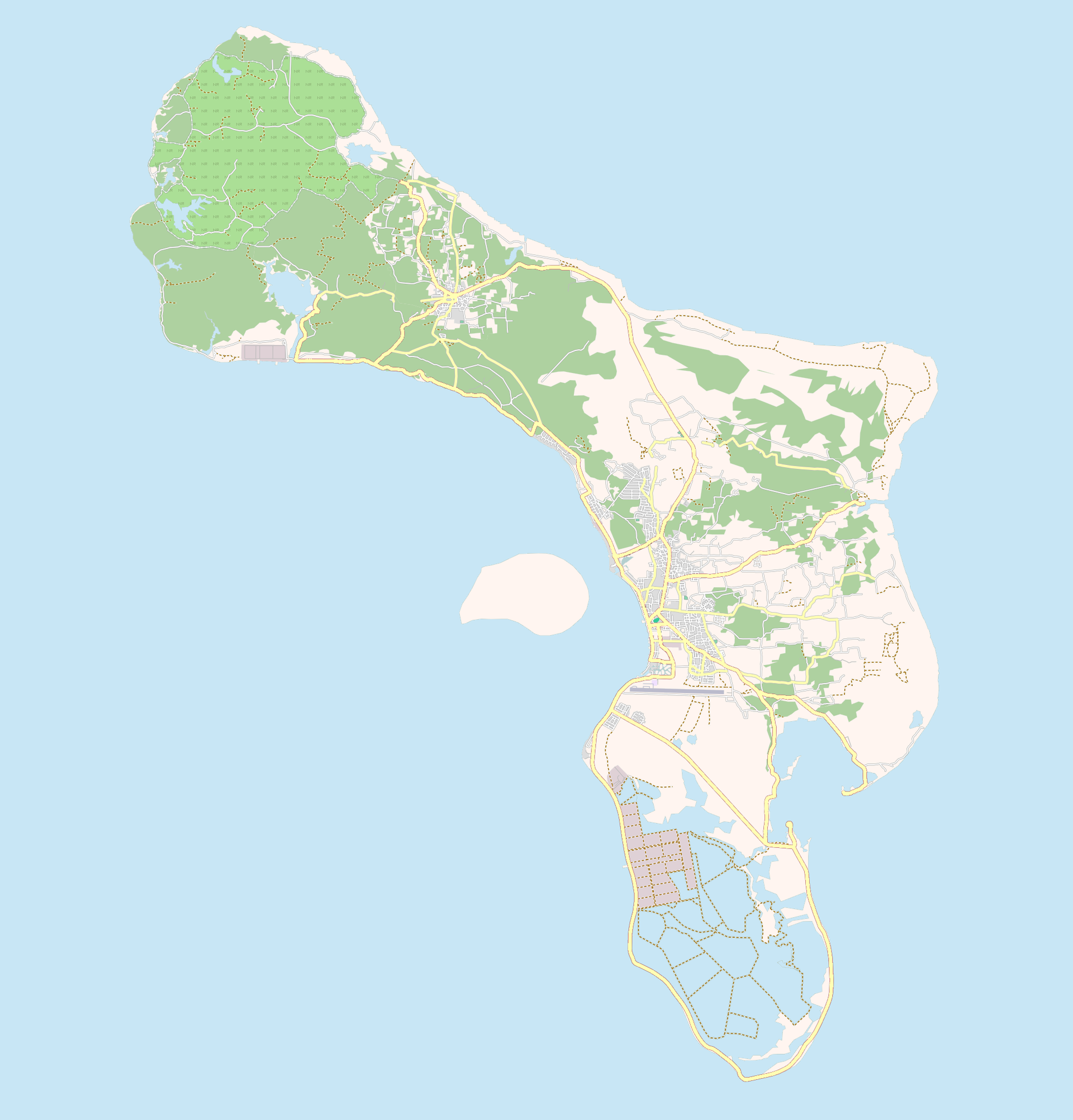 Map modified from File:OSM Bonaire.png.
Mercator projection. Ge…
