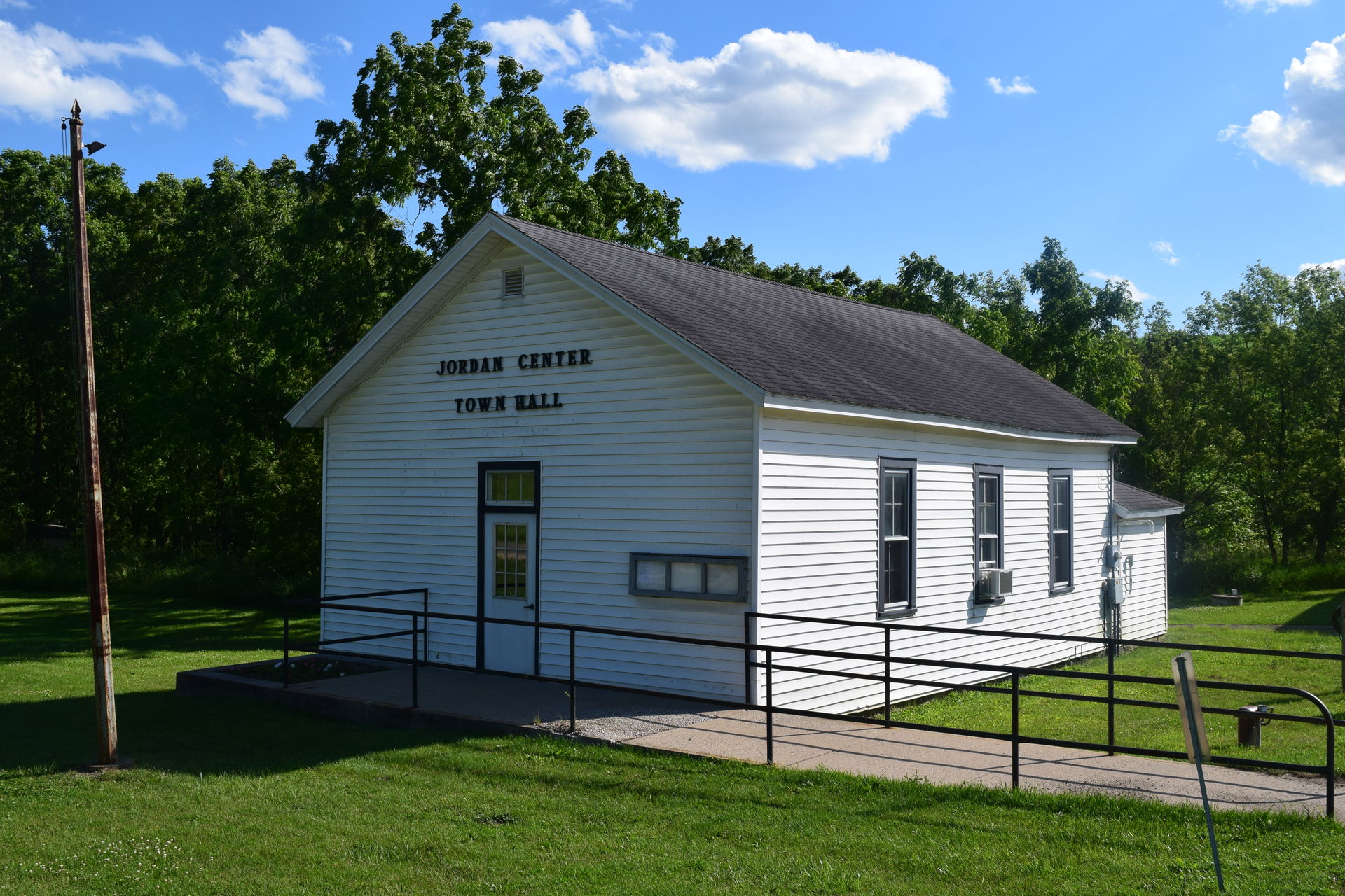 Jordan, Wisconsin town hall in the community of Jordan Center.