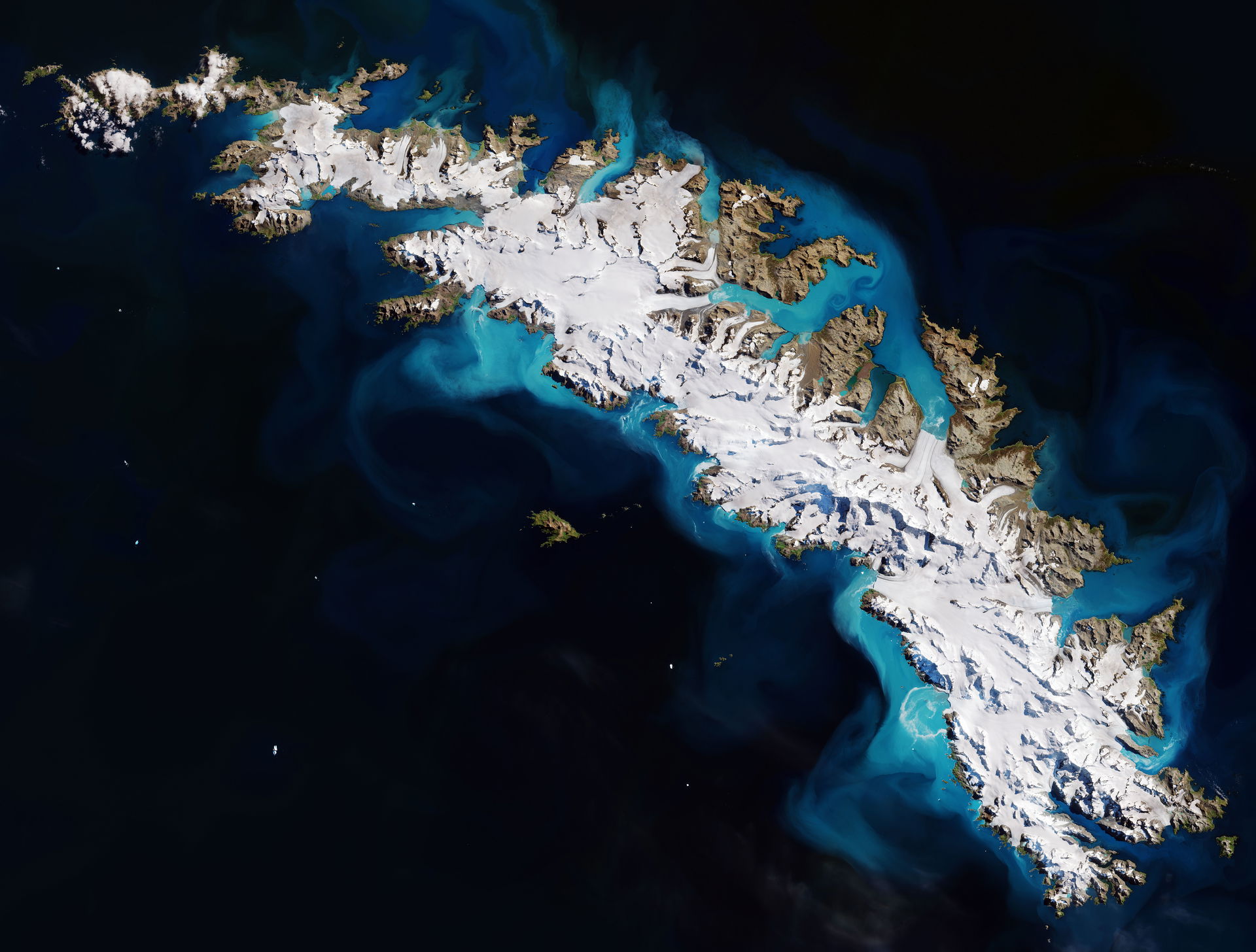 The island of South Georgia as seen from The Copernicus Sentine…