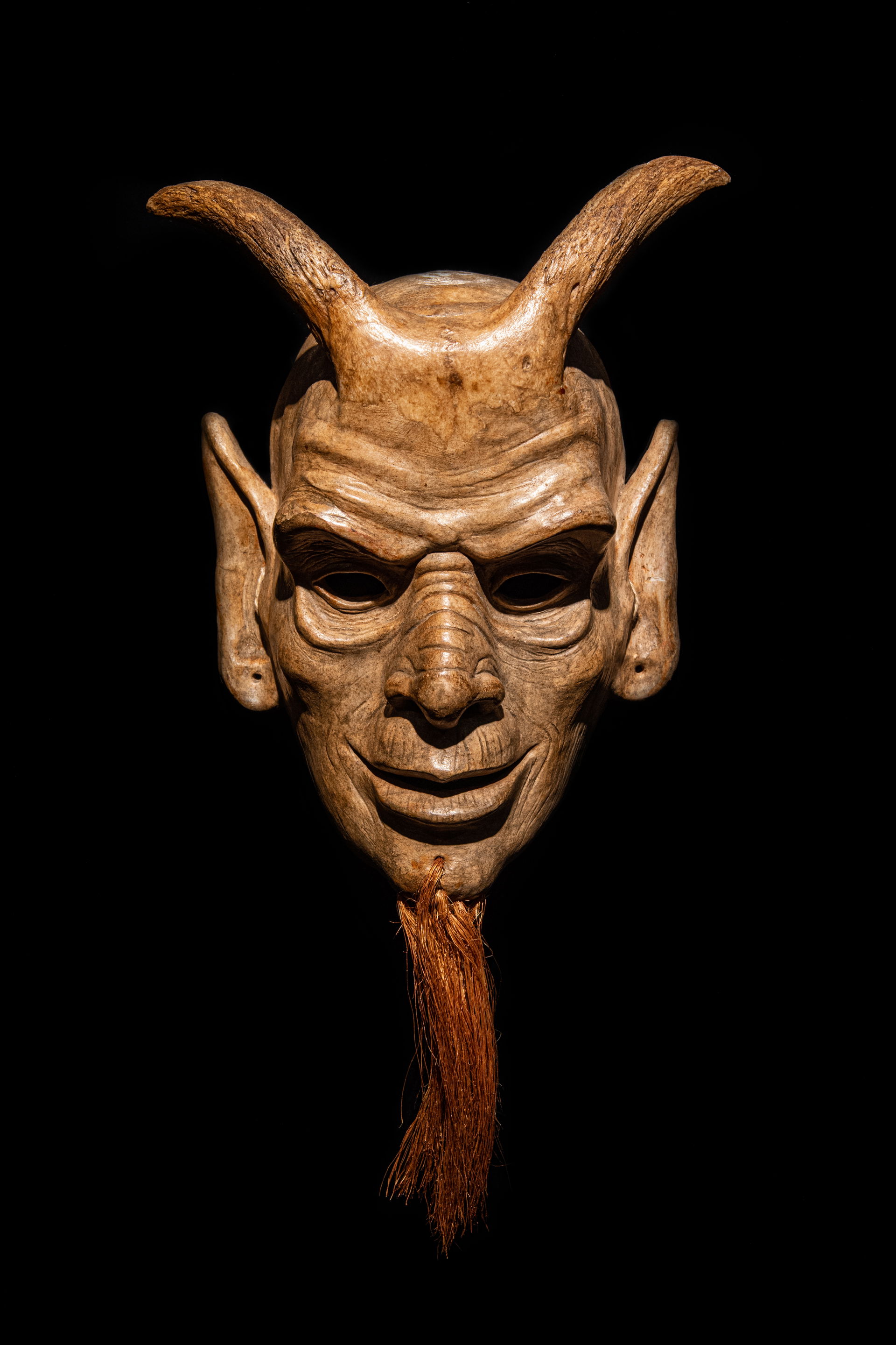 Mask Diabo of Portugal used on folk fest of Carnaval on Tras-os…