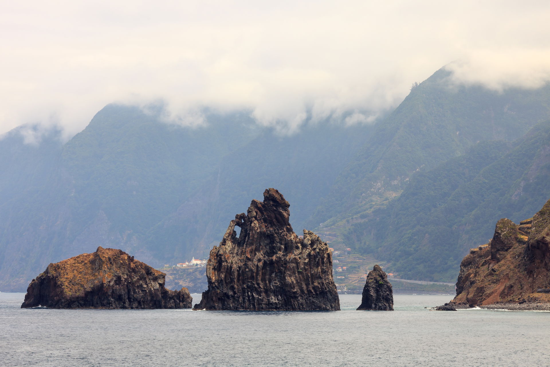 Detail of the coast of Porto Moniz, Madeira, Portugal.
