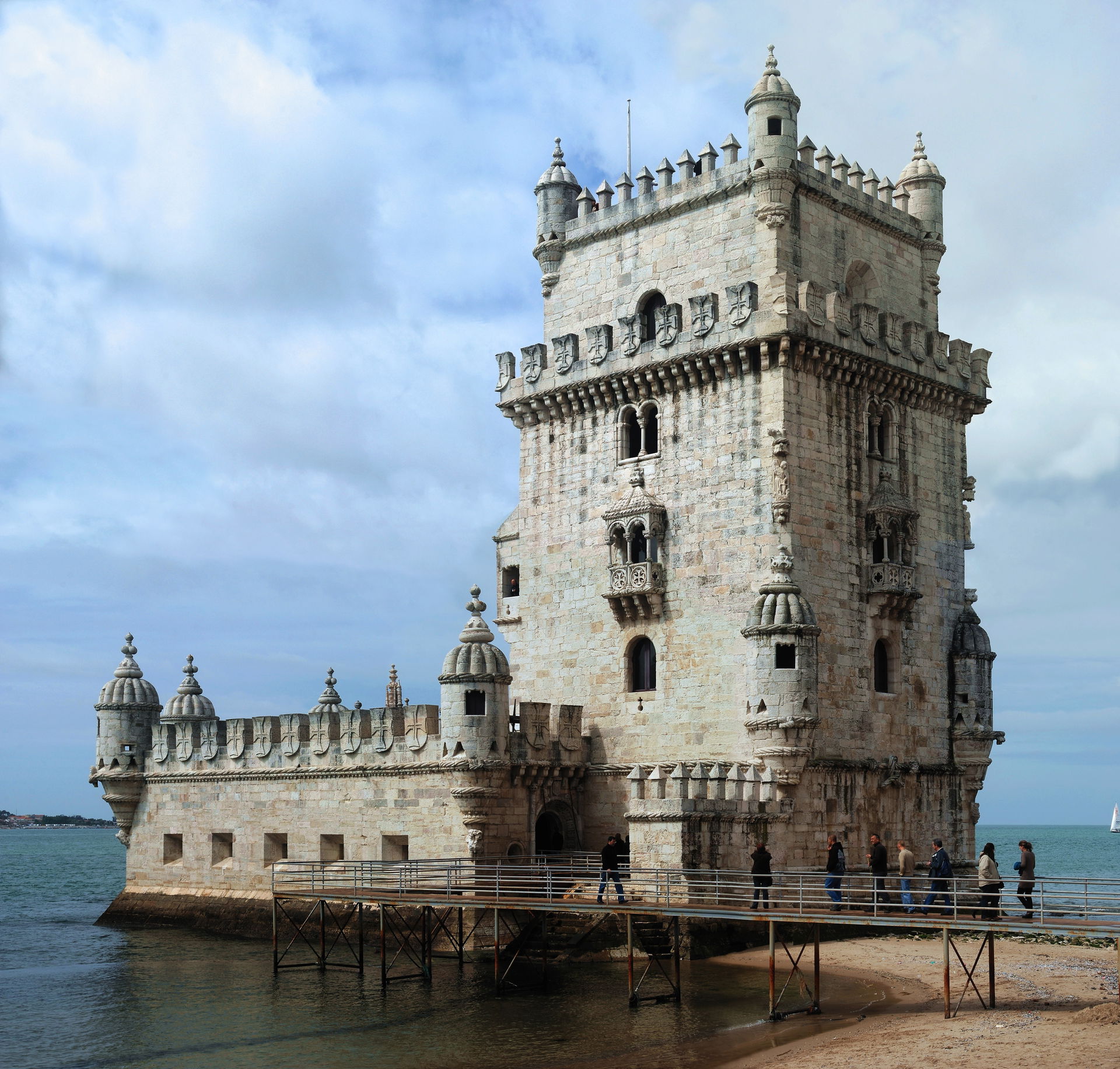 The Tower of Belém, Lisbon, Portugal. View from Northeast.
