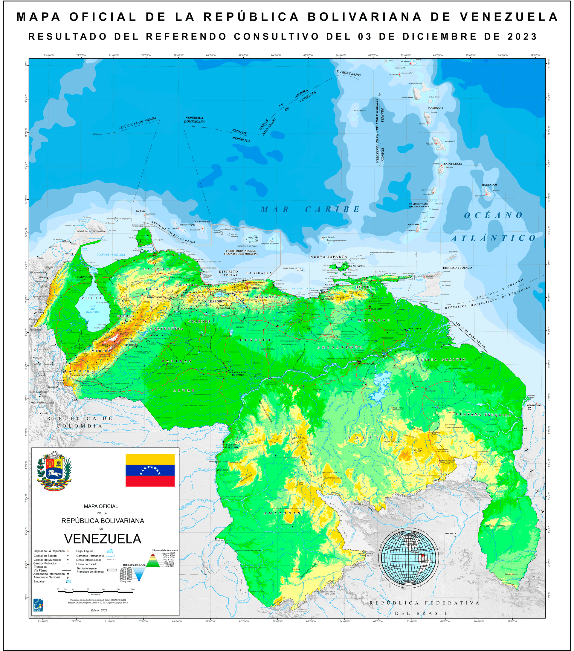 New map of Venezuela declared by the national government in Dec…