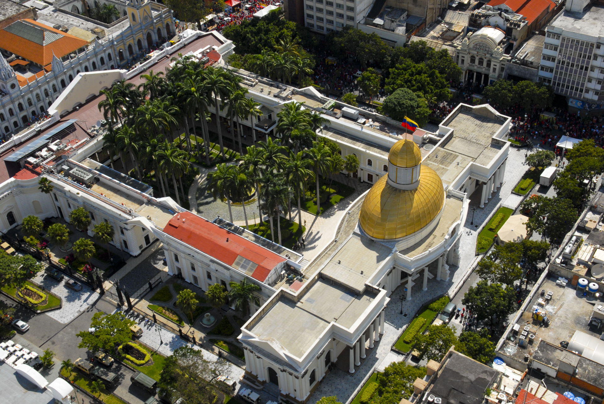 Aerial View of the Legislative Palace. Caracas, Venezuela.