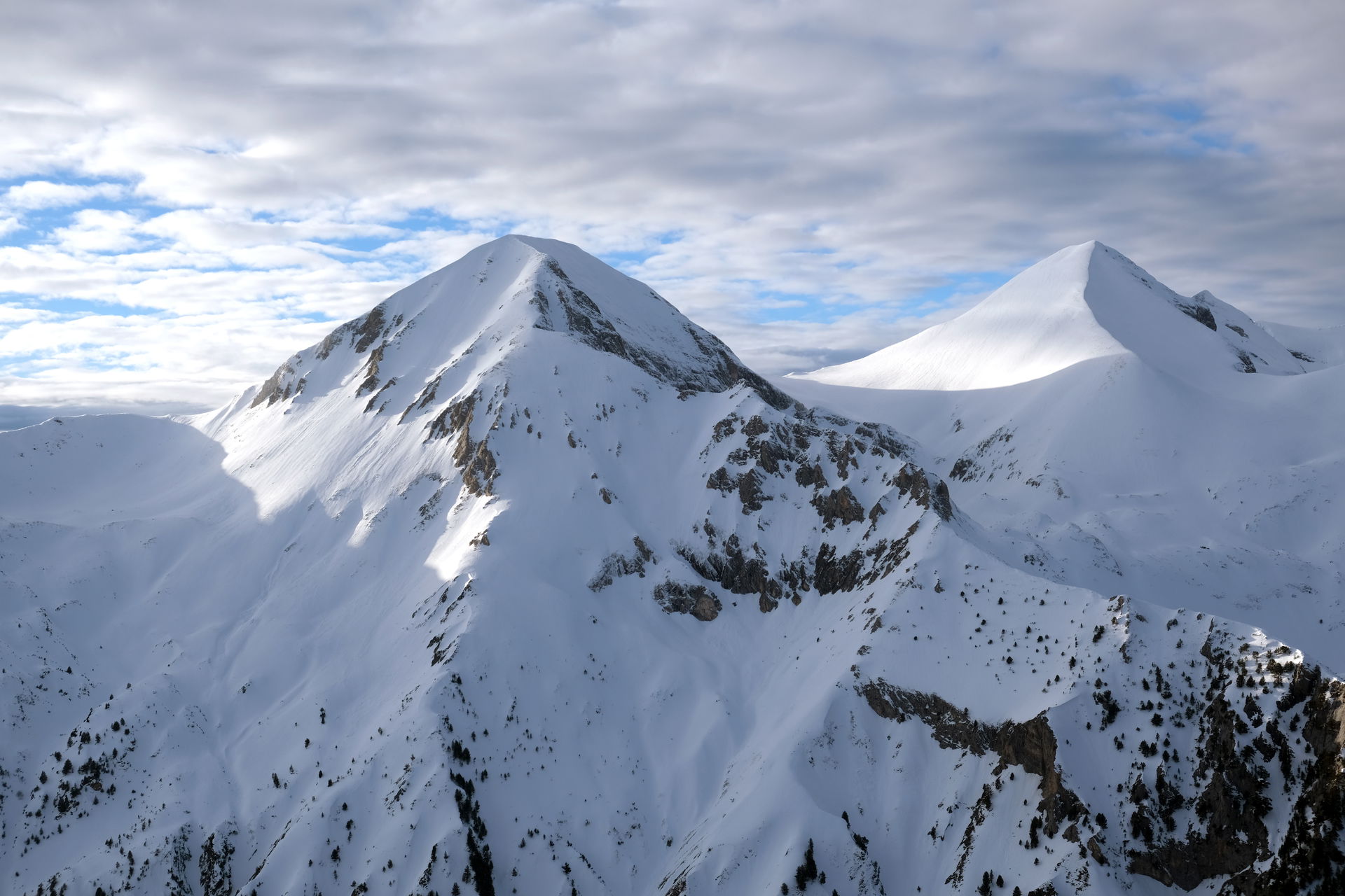 View of Vihren, the highest peak of Bulgaria's Pirin Mountains,…