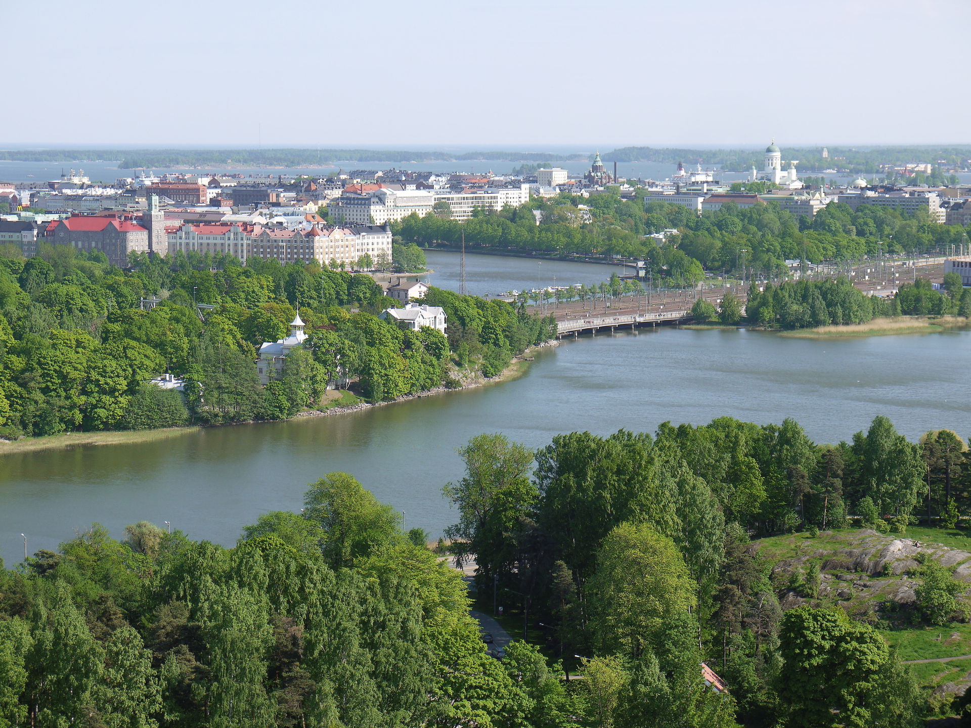 Töölö bay in Helsinki, Finland photographed from the Helsinki O…