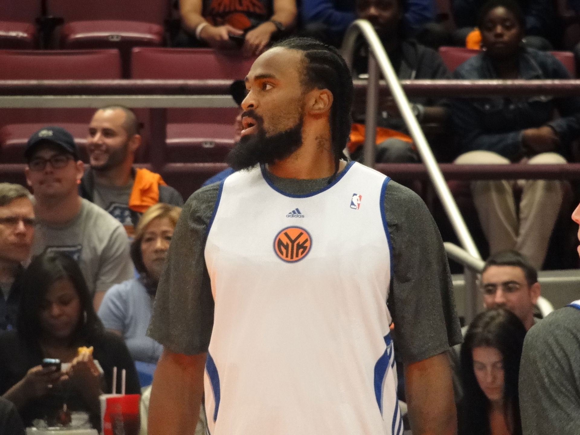 Ronny Turiaf at the New York Knicks' open practice session in 2…