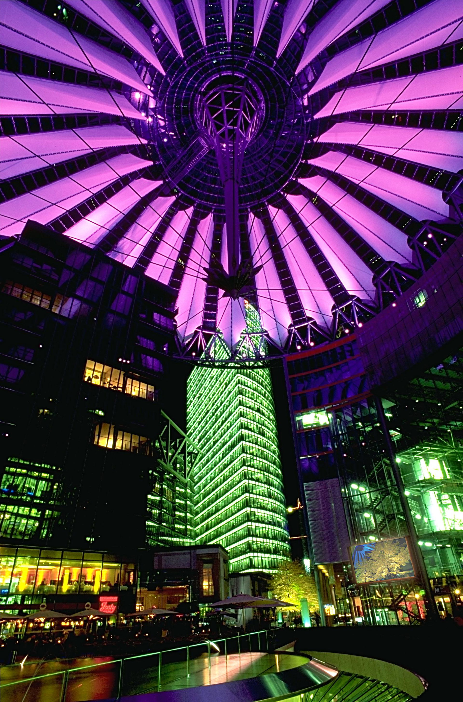 Sony Center at Night, Berlin.