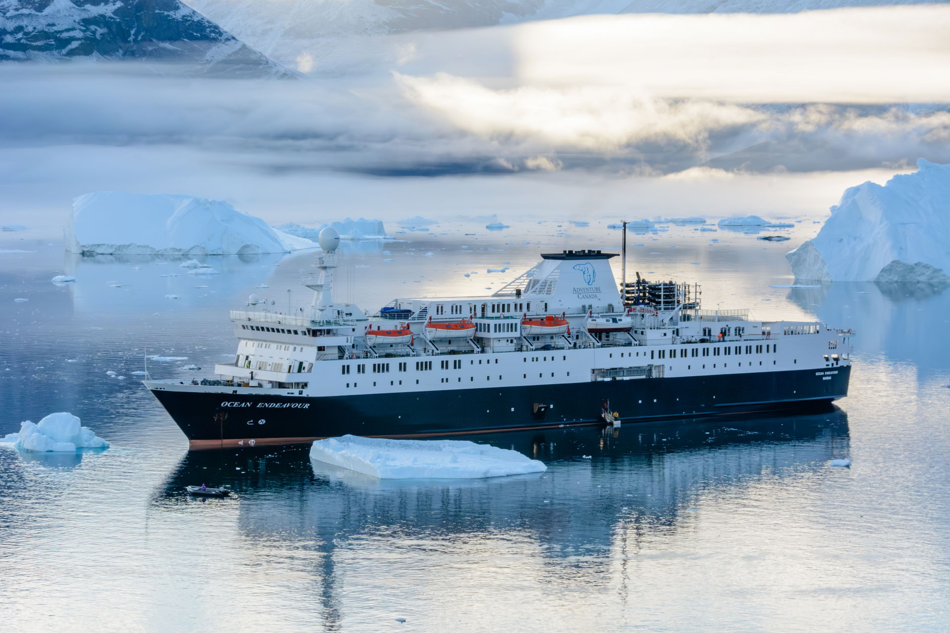 Expedition ship MS OCEAN ENDEAVOUR - IMO 7625811, under charter…