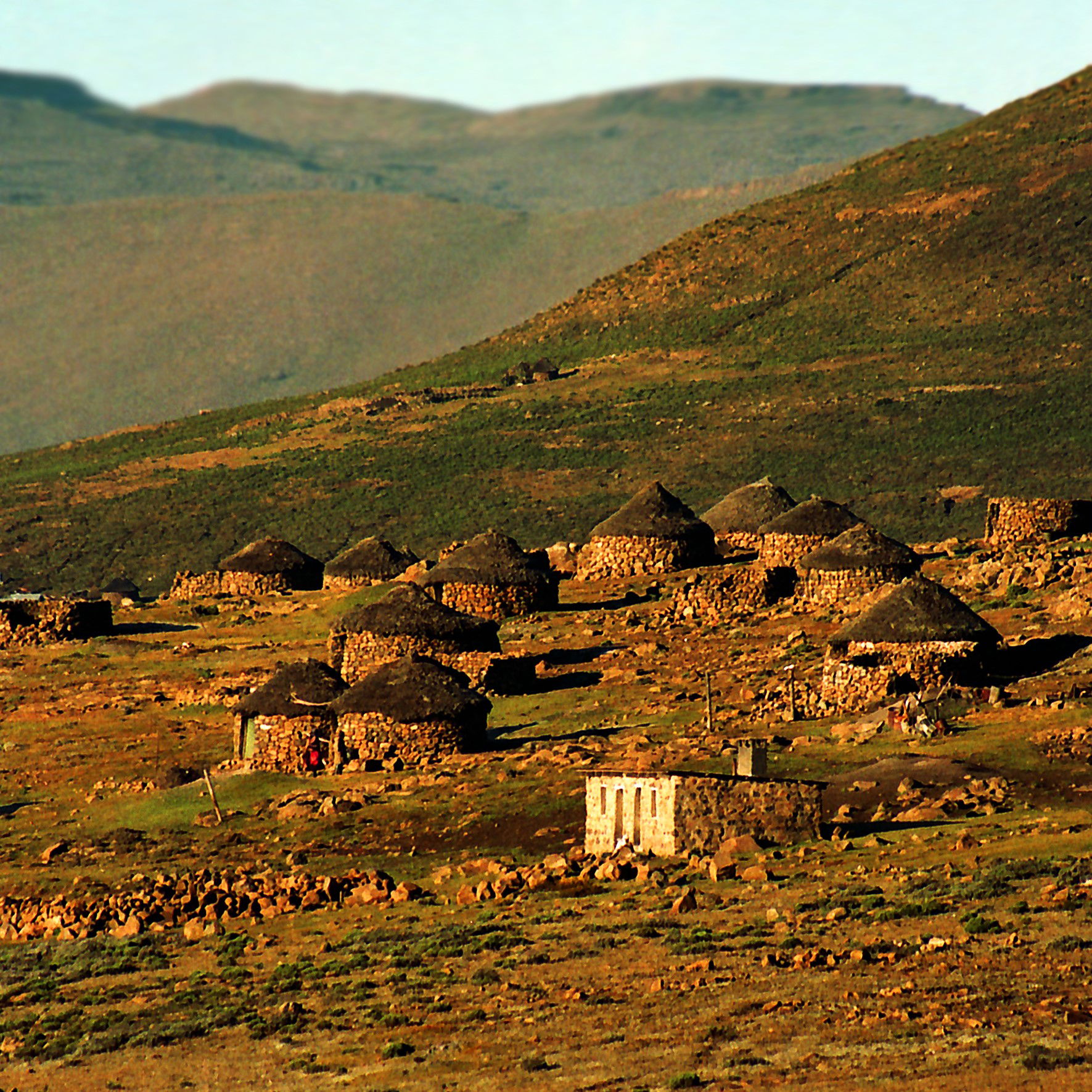 A typical village in Lesotho, Africa