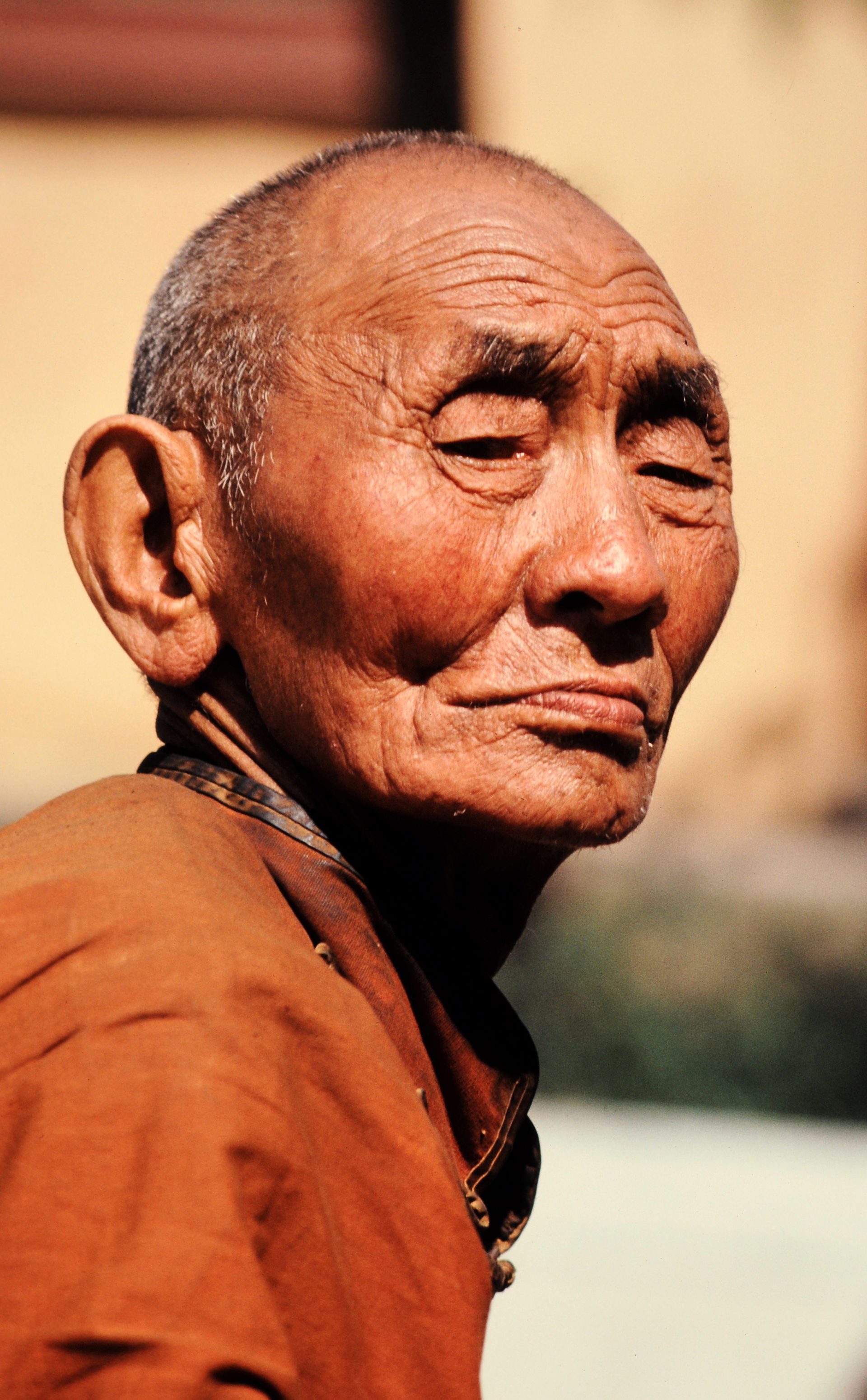 Lama in the Gandan Monastery in Ulan Bator, Mongolia. Camera: N…