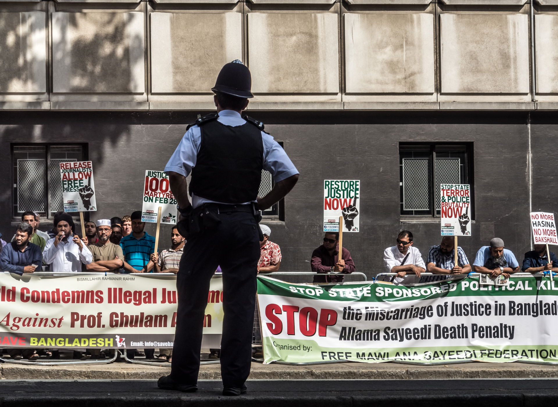 Demonstration in front of the Bangladesh HIgh commission in Lon…