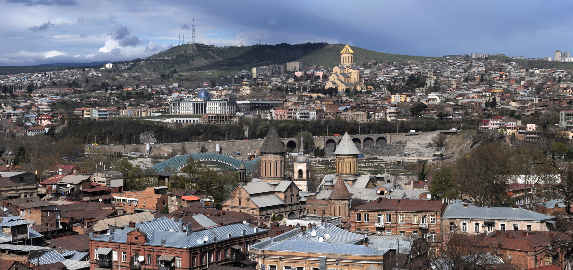 Panoramic view of Tbilisi, Georgia.