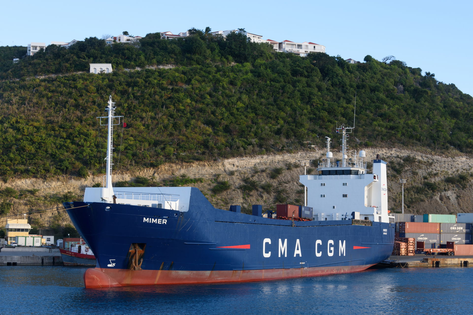 RoRo commercial freighter, M/S MIMER - IMO 9002647, in CMA-CGM …